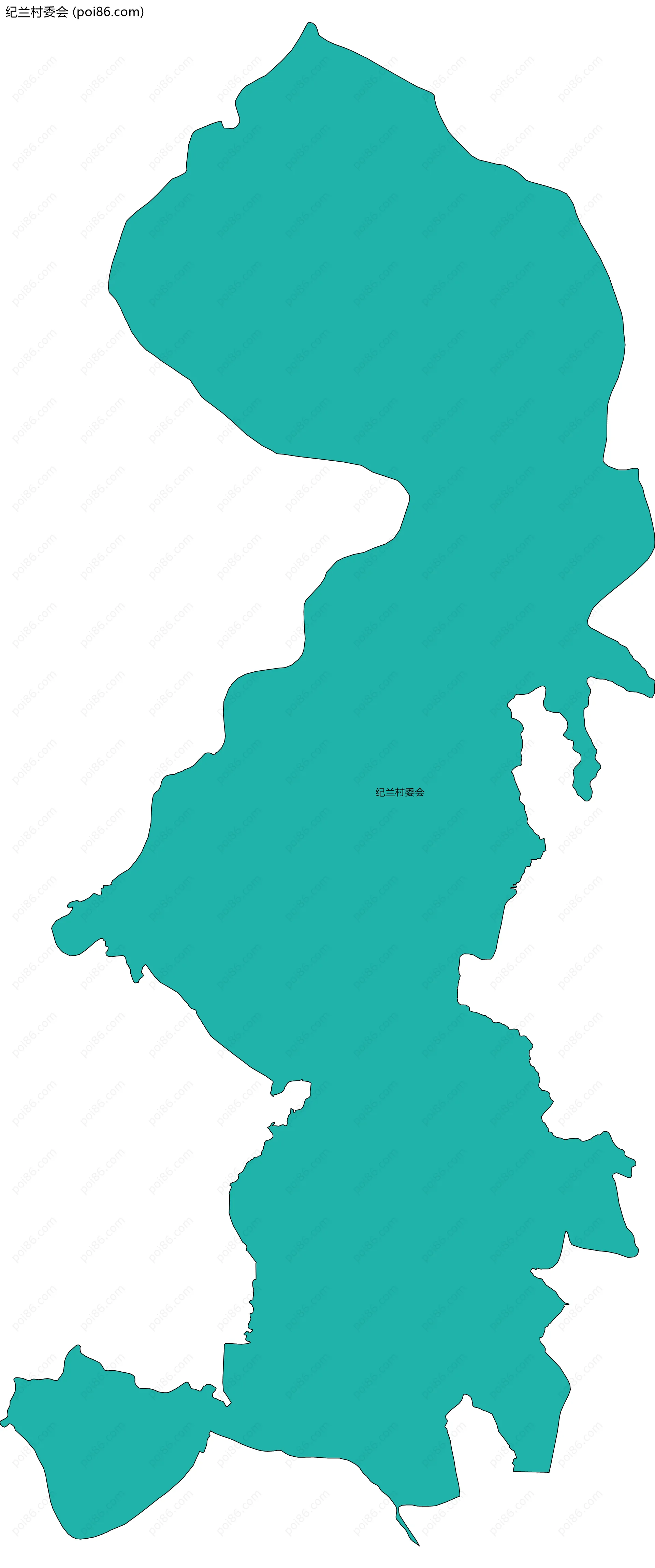 纪兰村委会边界地图