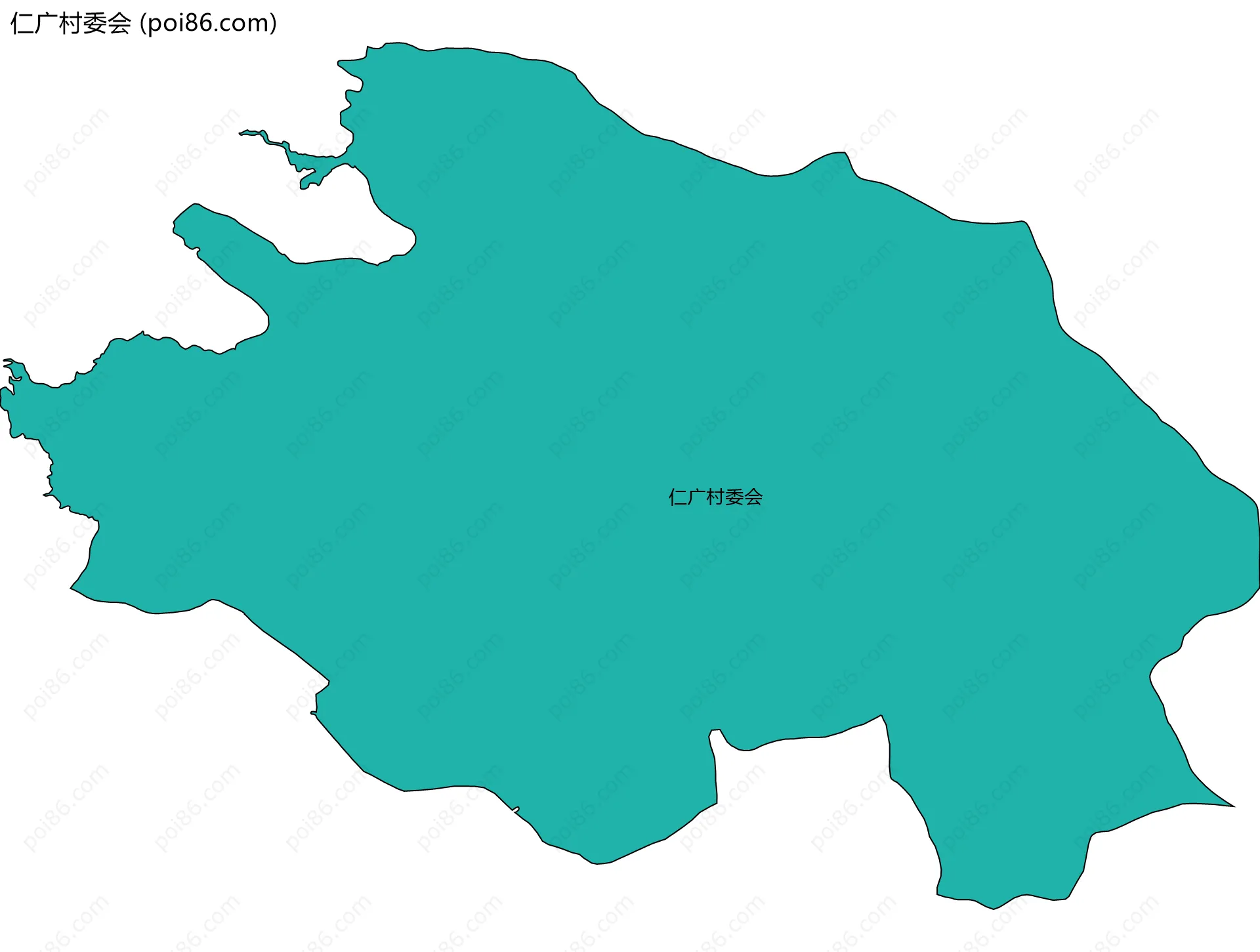 仁广村委会边界地图