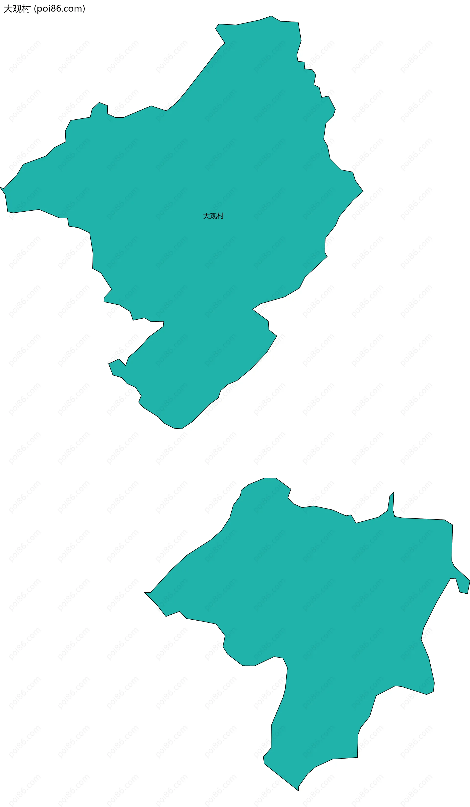 大观村边界地图