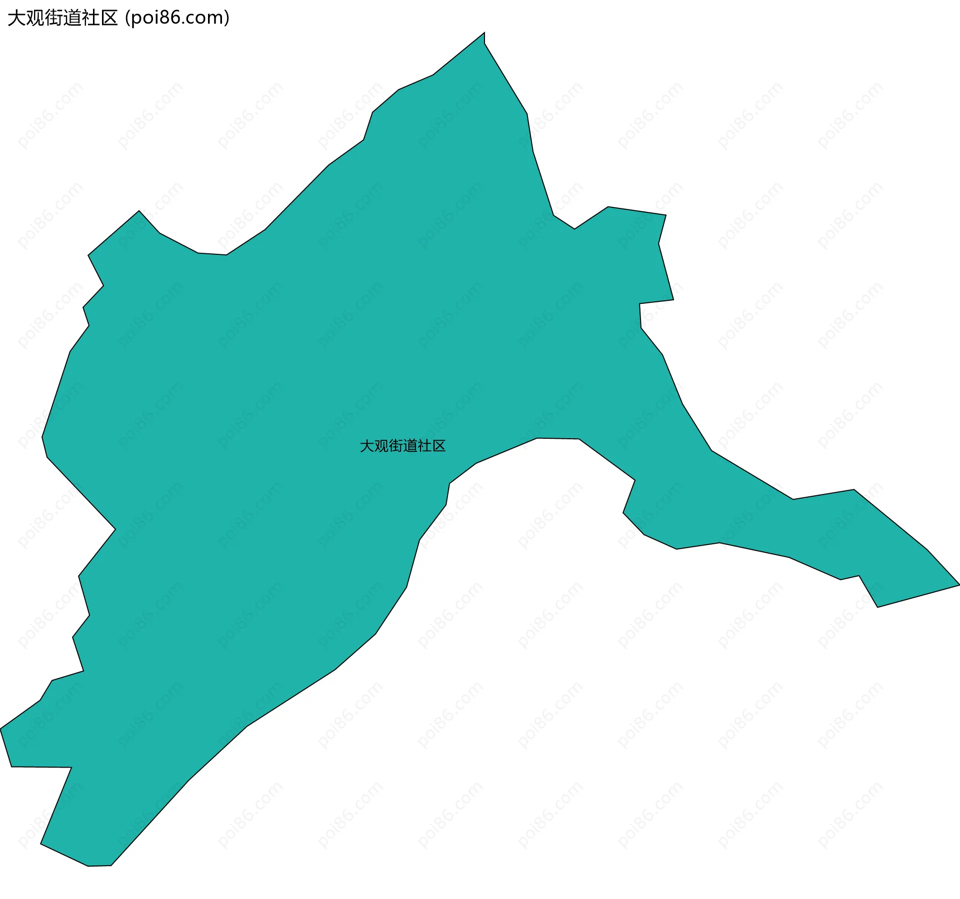 大观街道社区边界地图