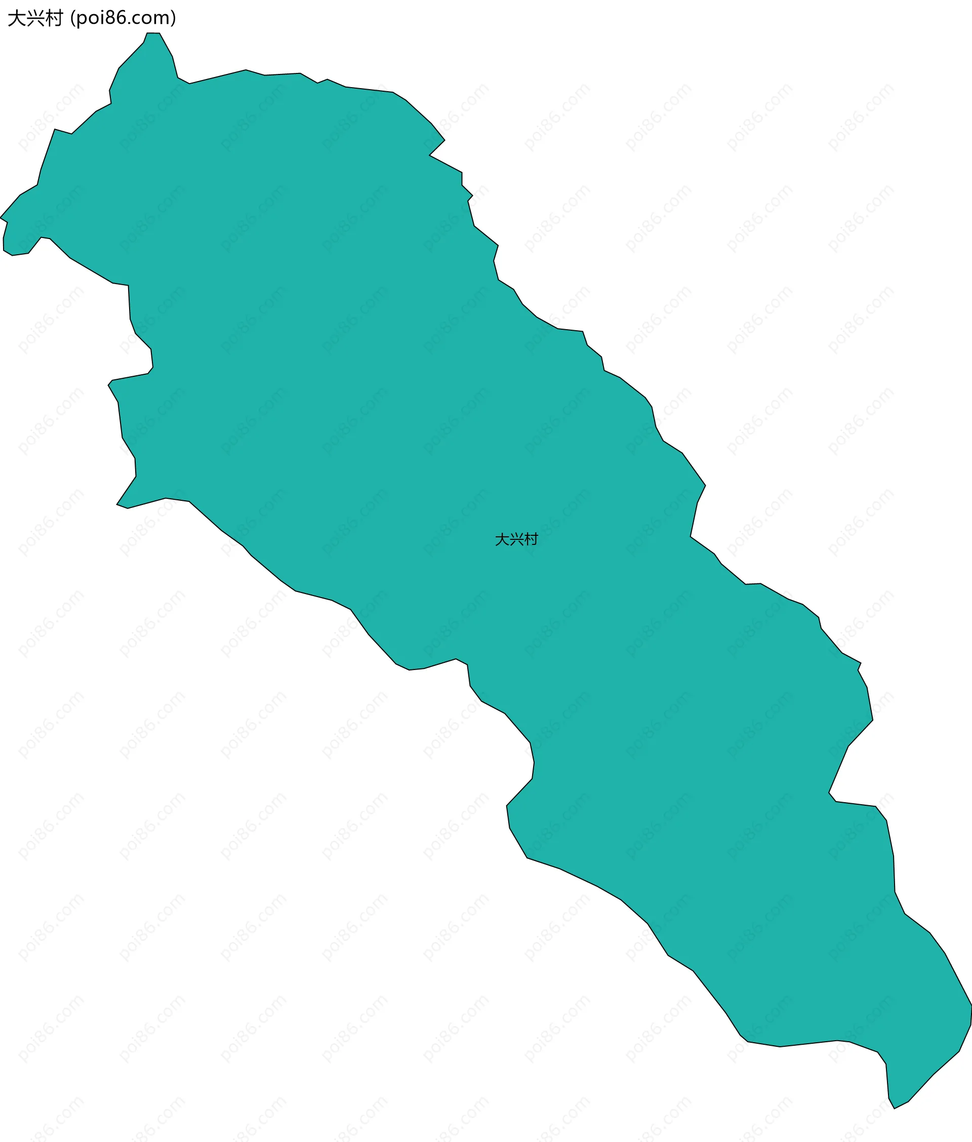 大兴村边界地图