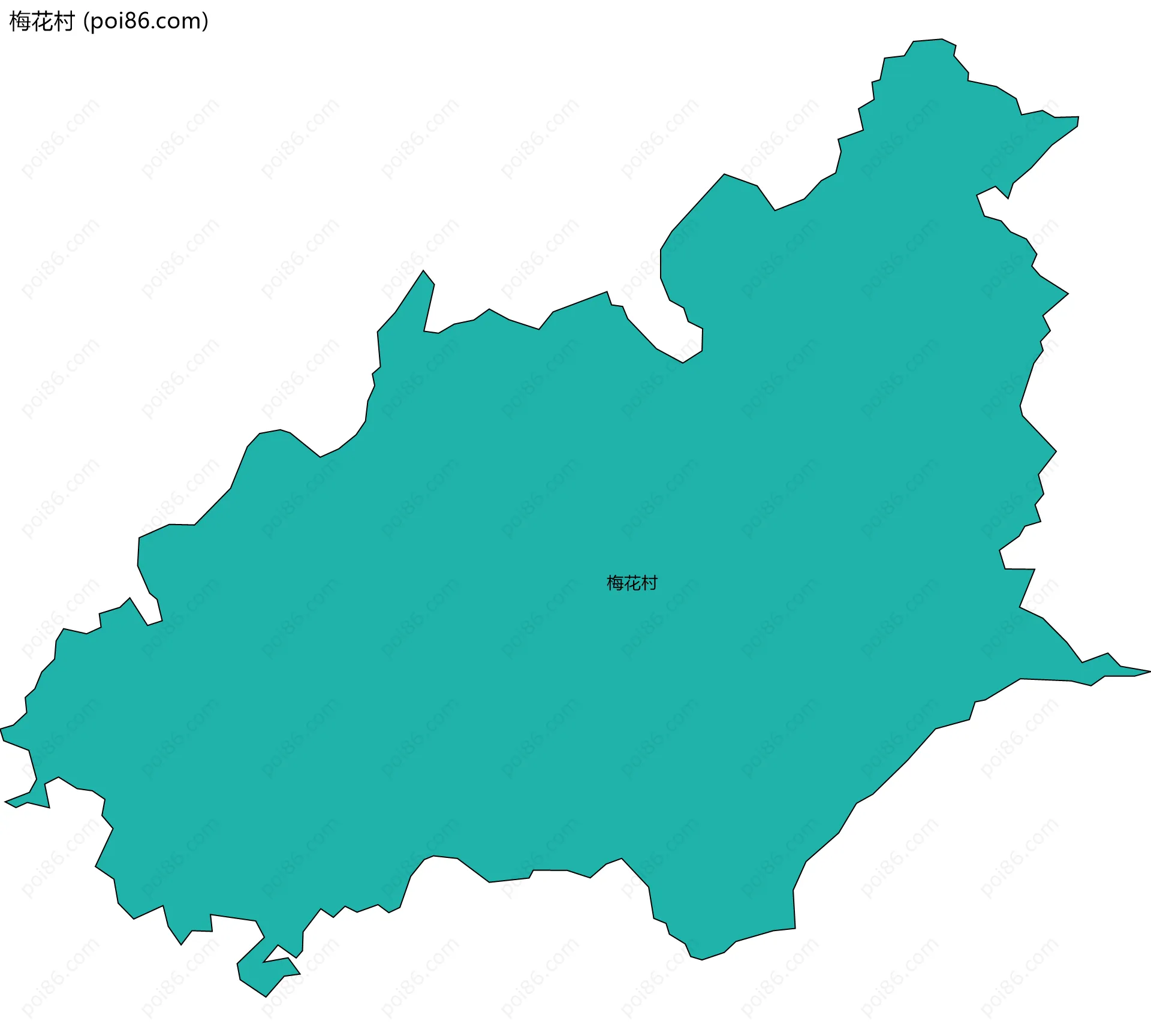 梅花村边界地图