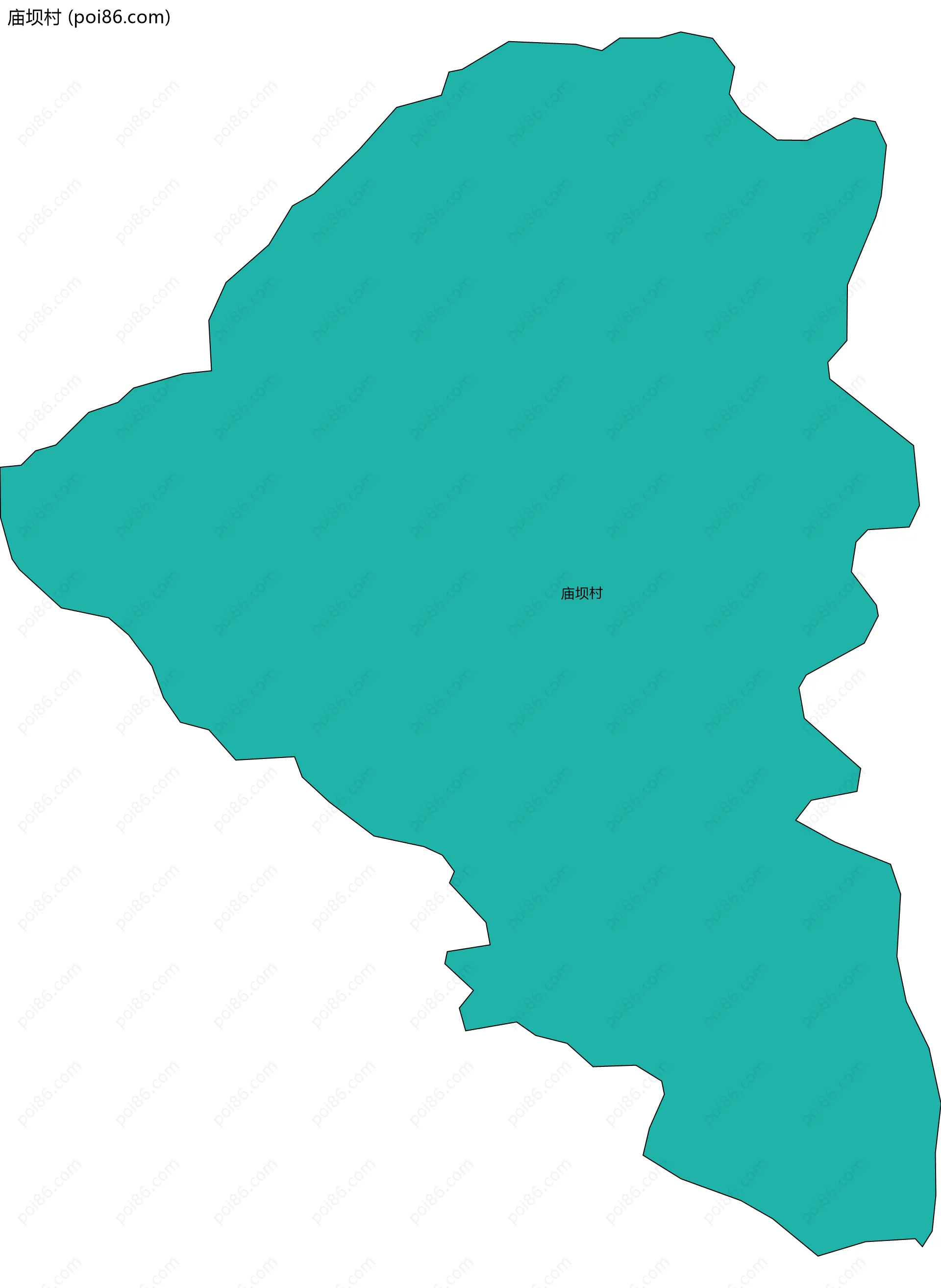 庙坝村边界地图