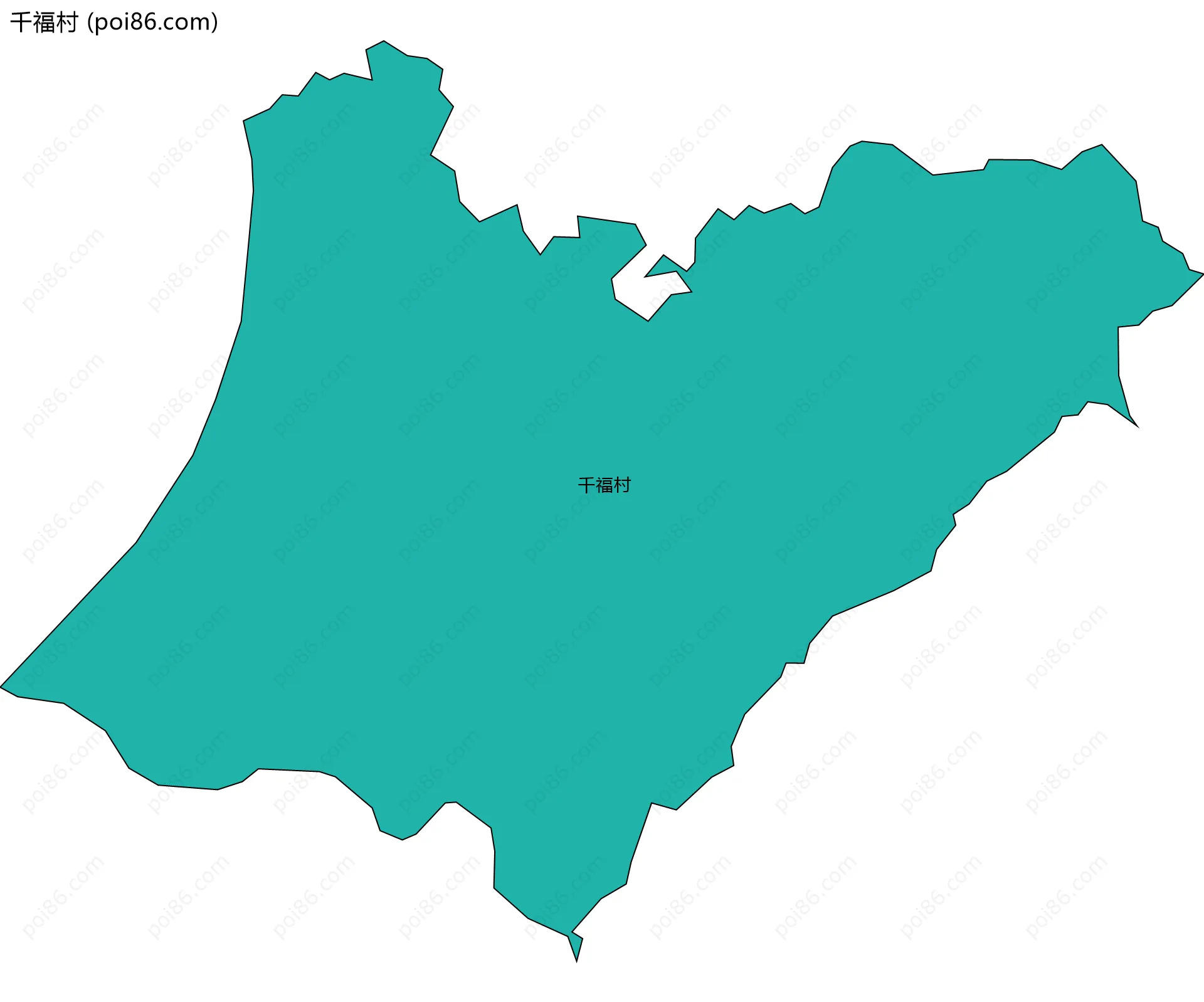千福村边界地图