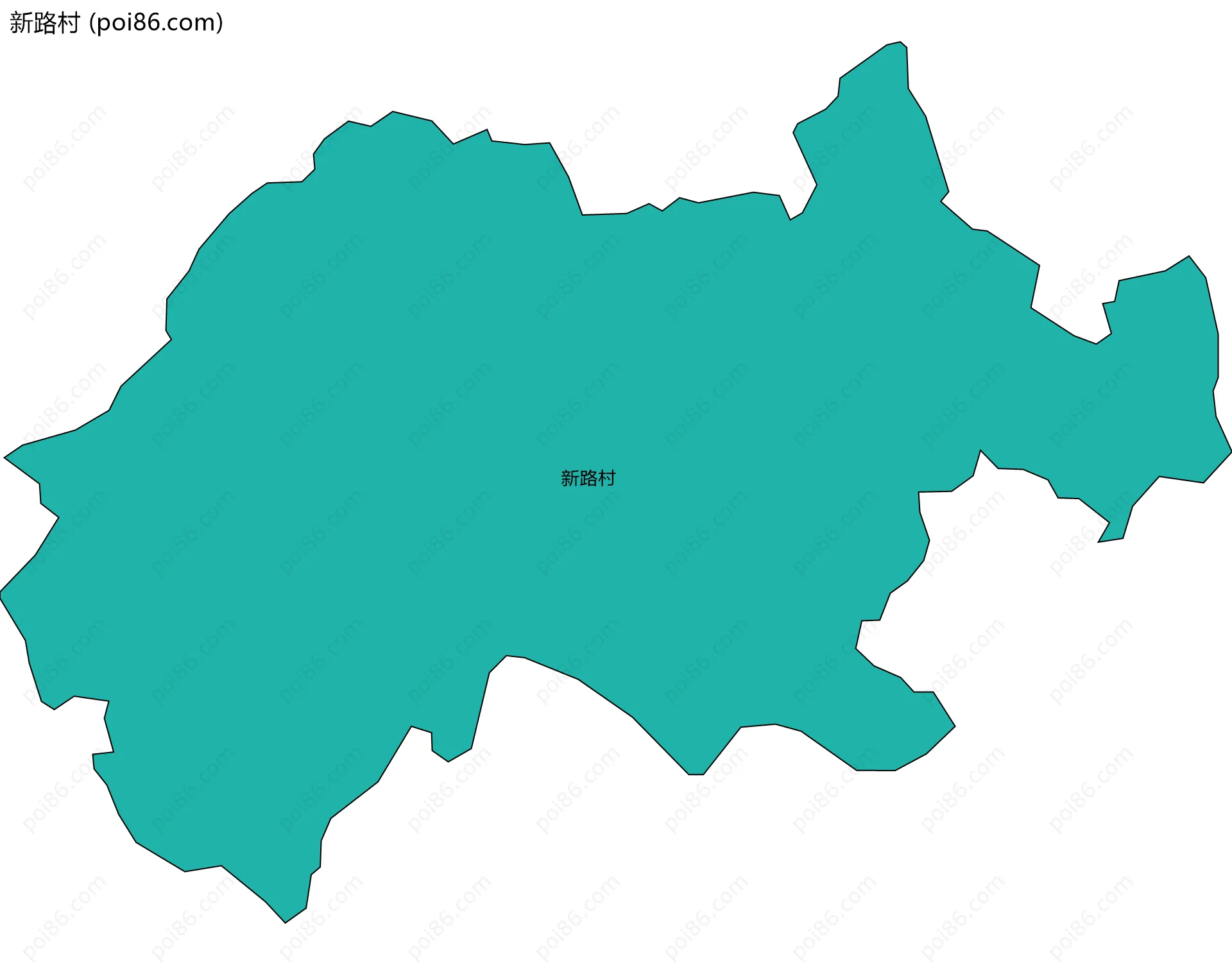 新路村边界地图