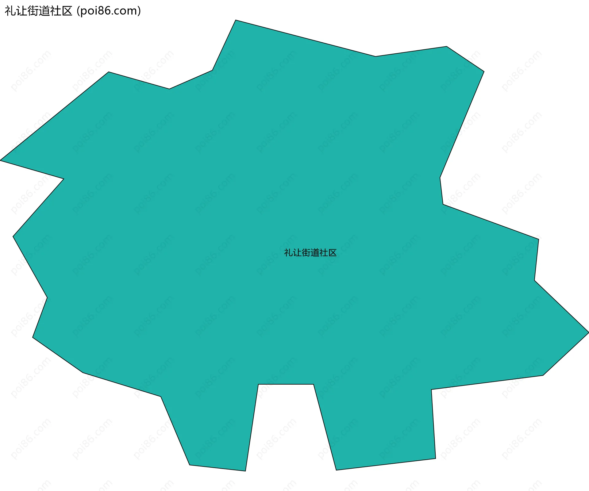 礼让街道社区边界地图