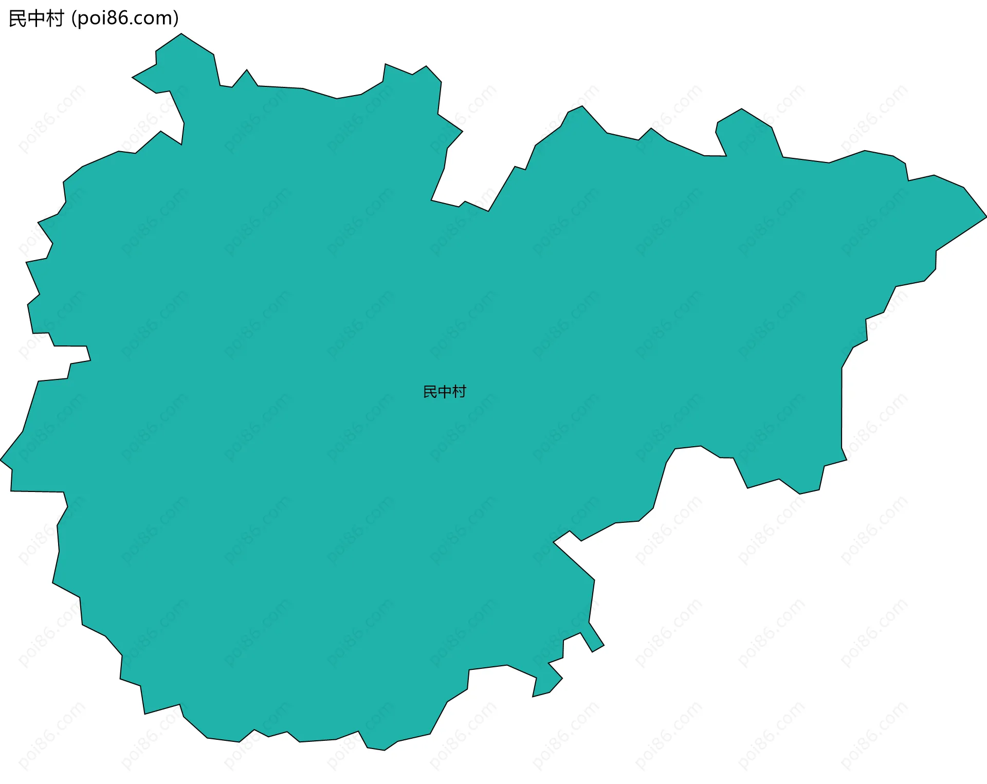 民中村边界地图