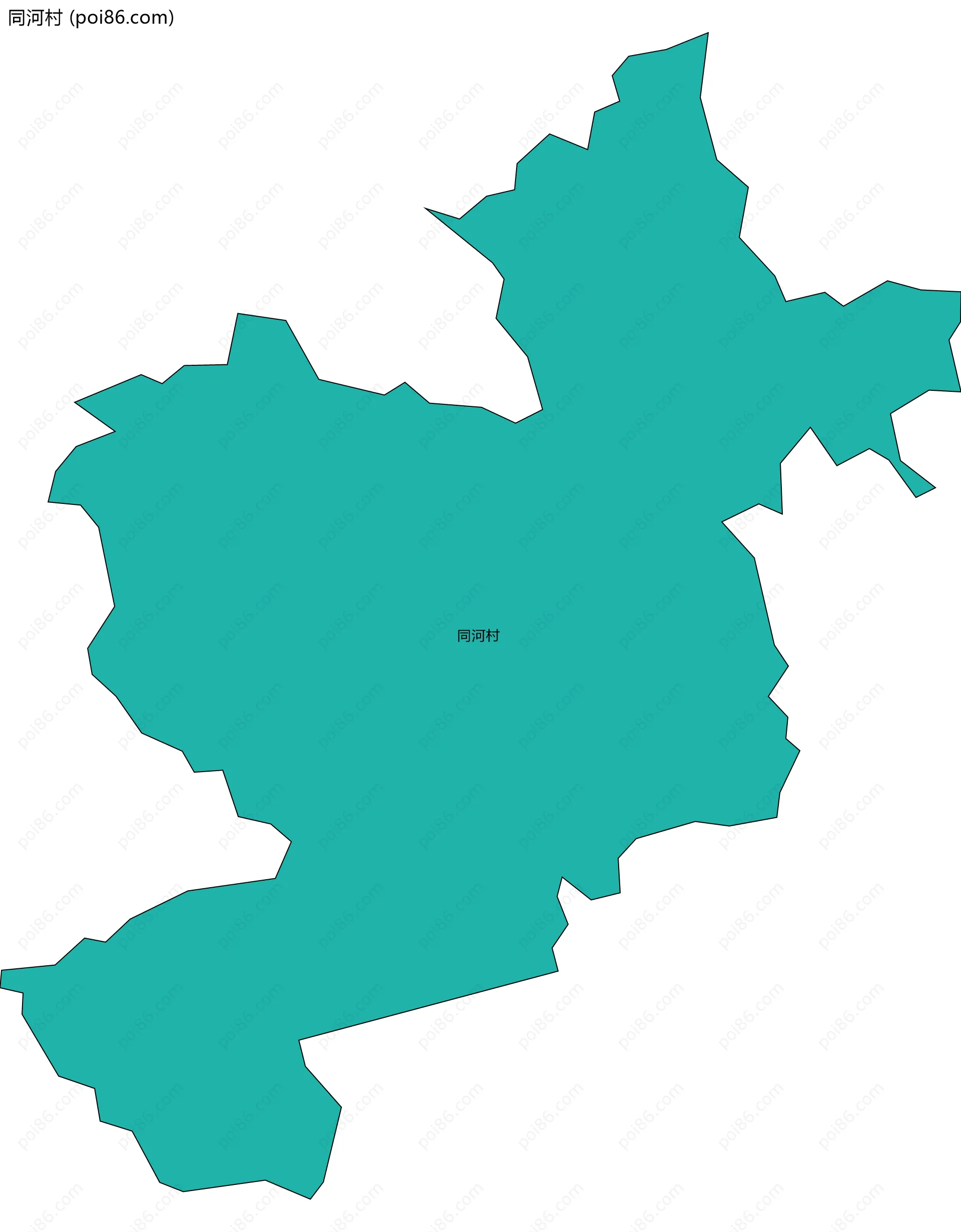 同河村边界地图