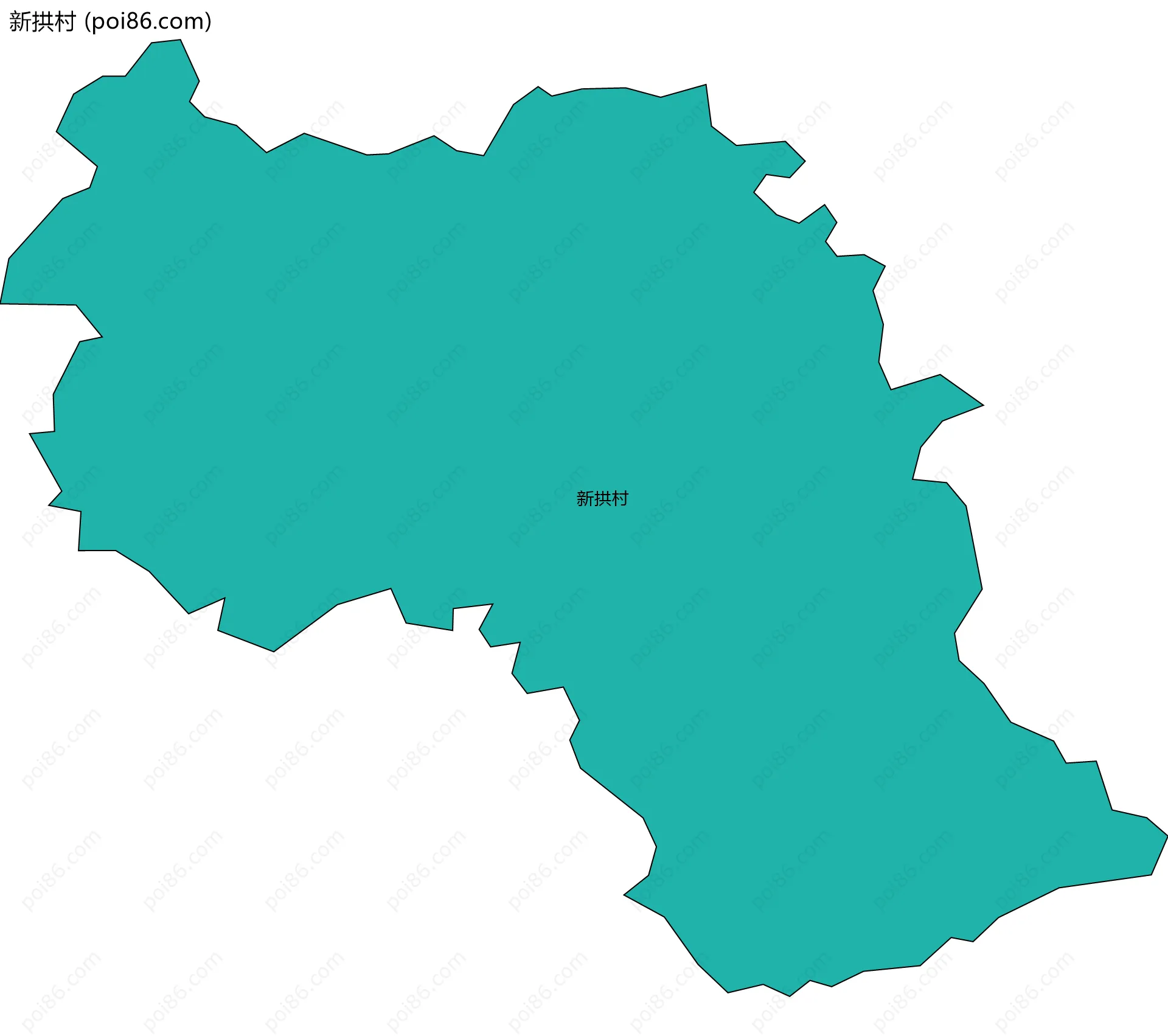 新拱村边界地图