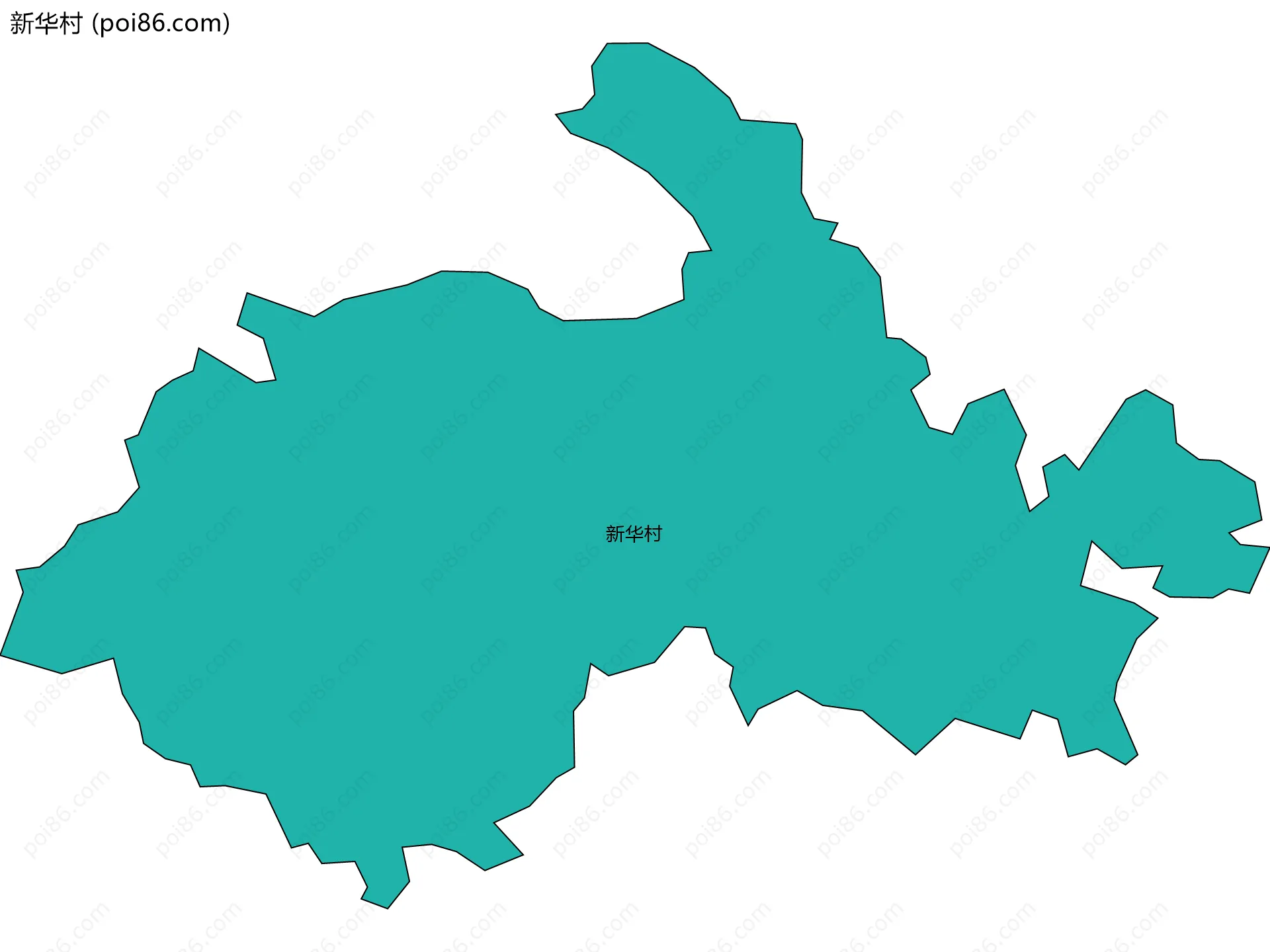 新华村边界地图