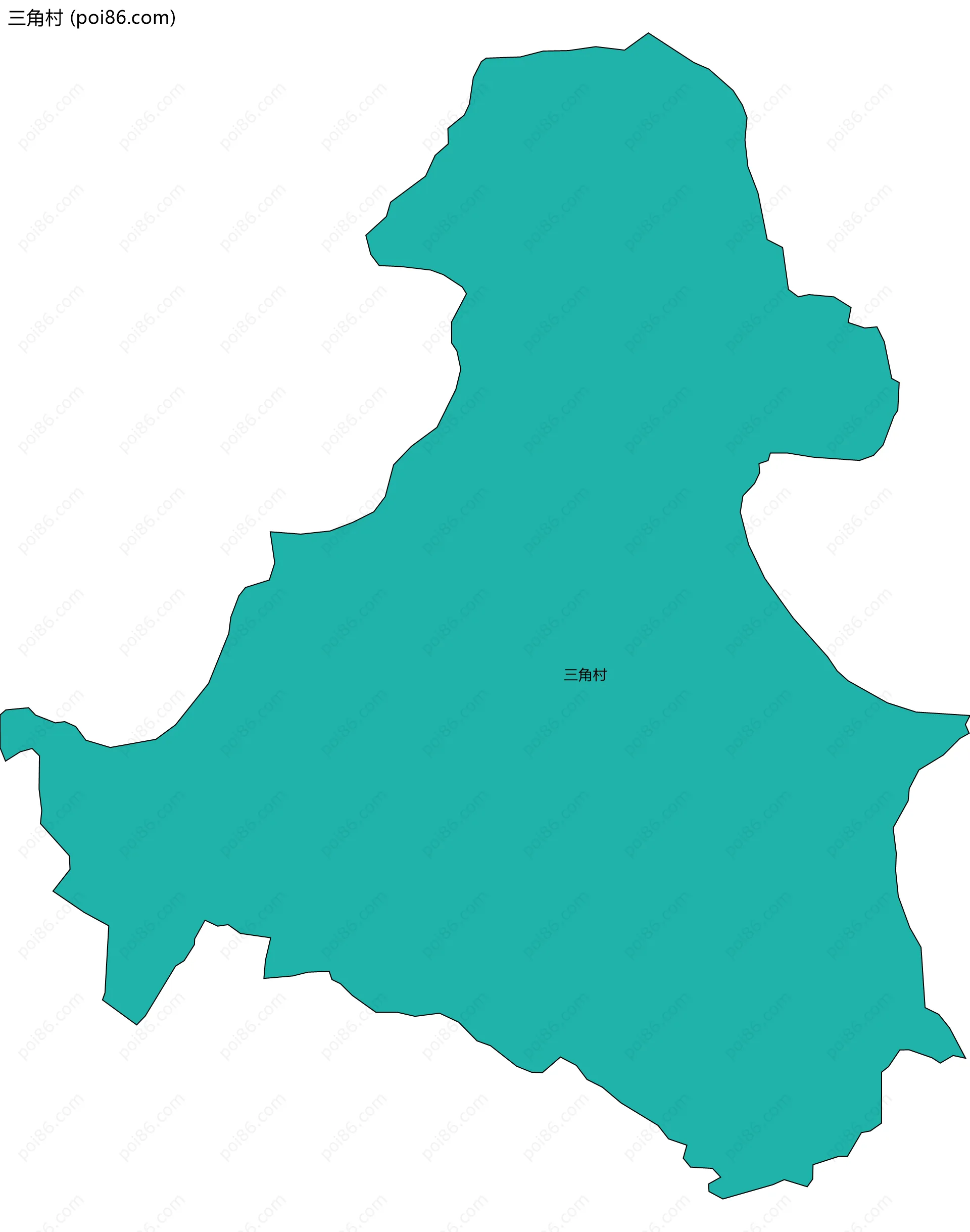 三角村边界地图