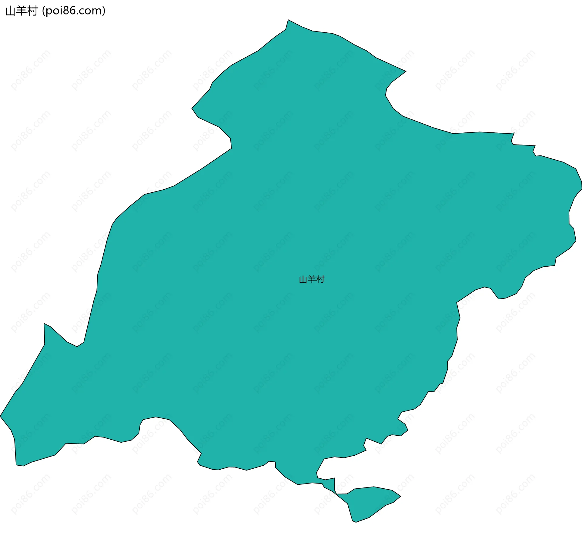 山羊村边界地图