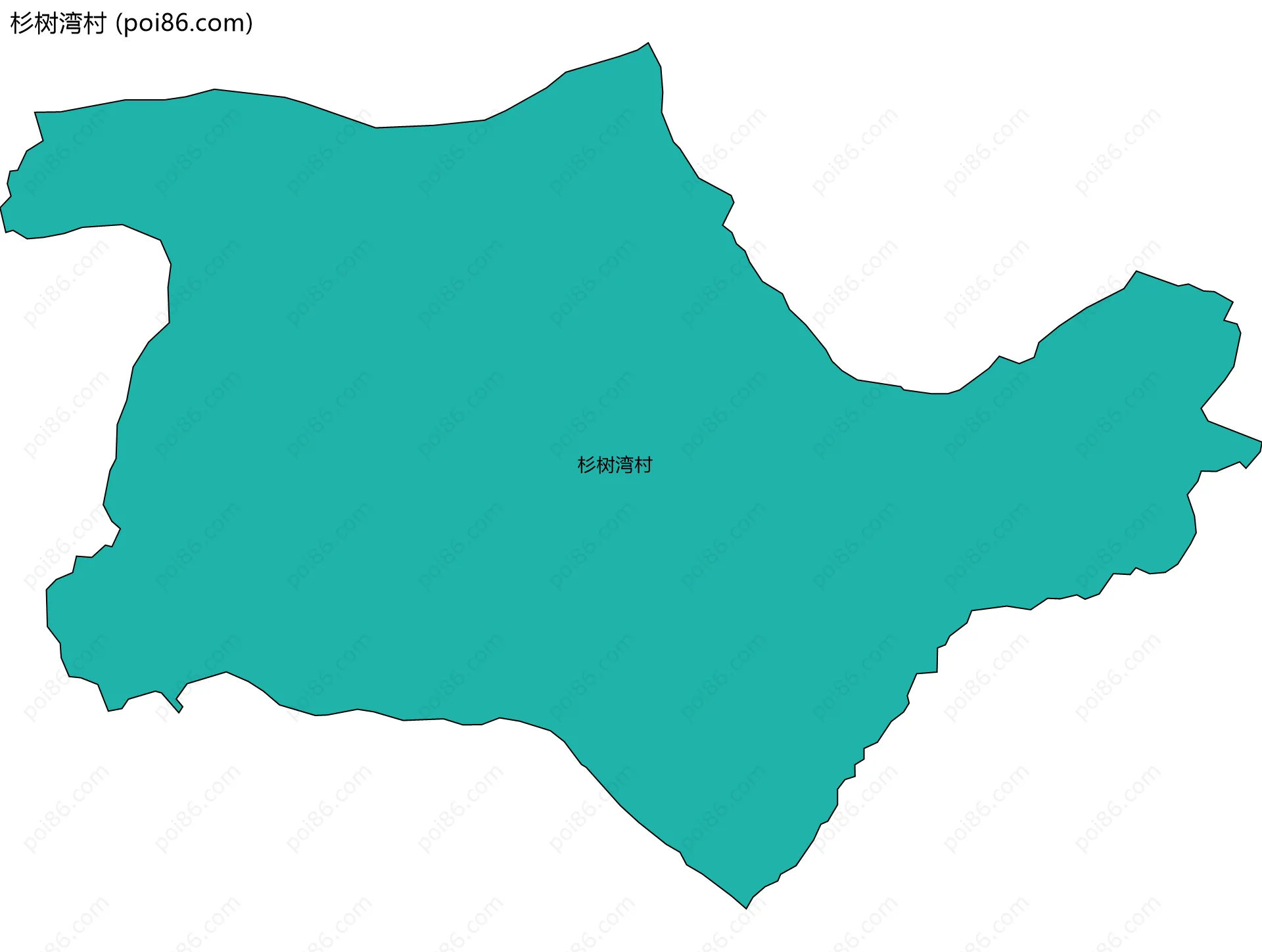 杉树湾村边界地图