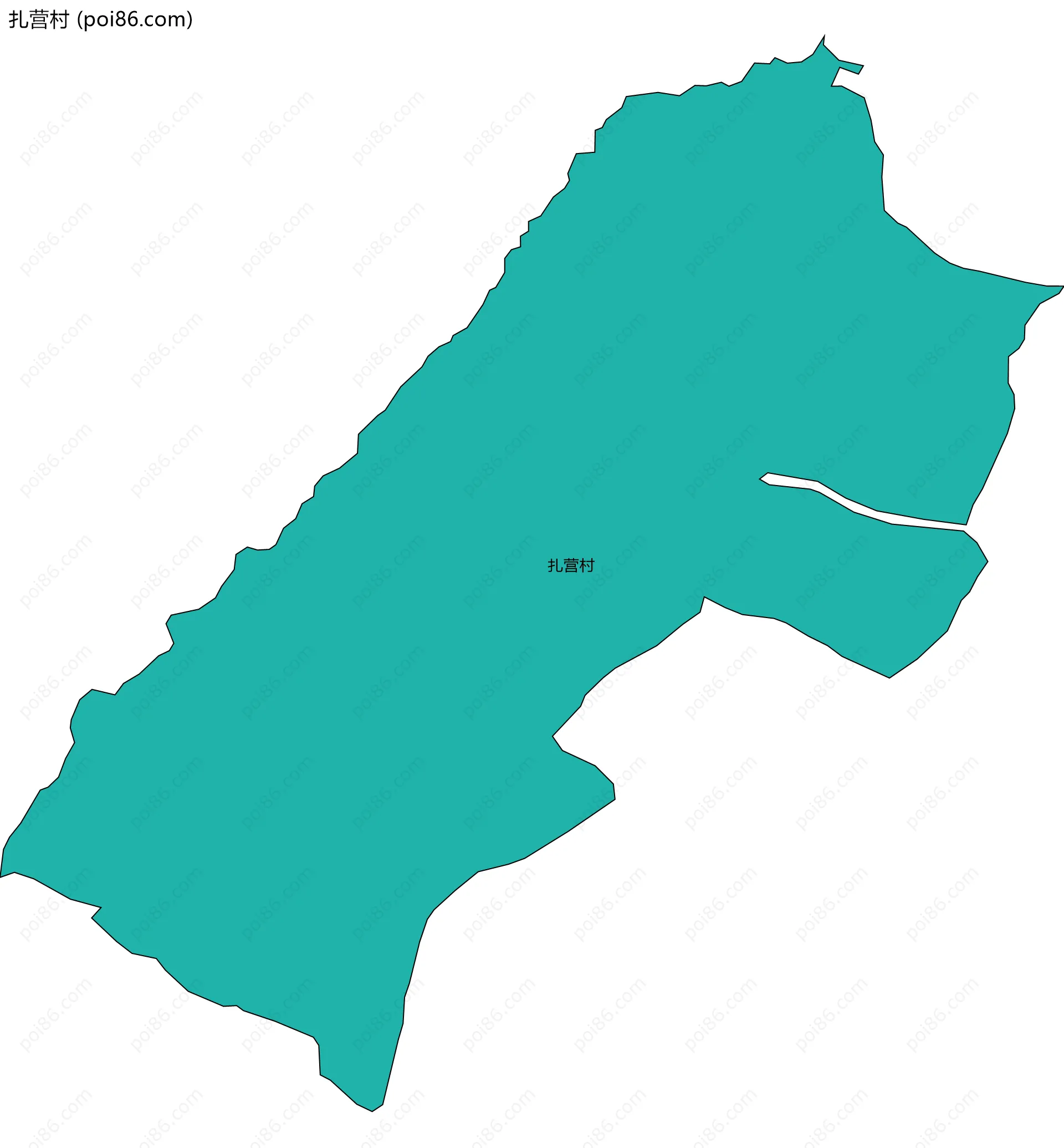 扎营村边界地图