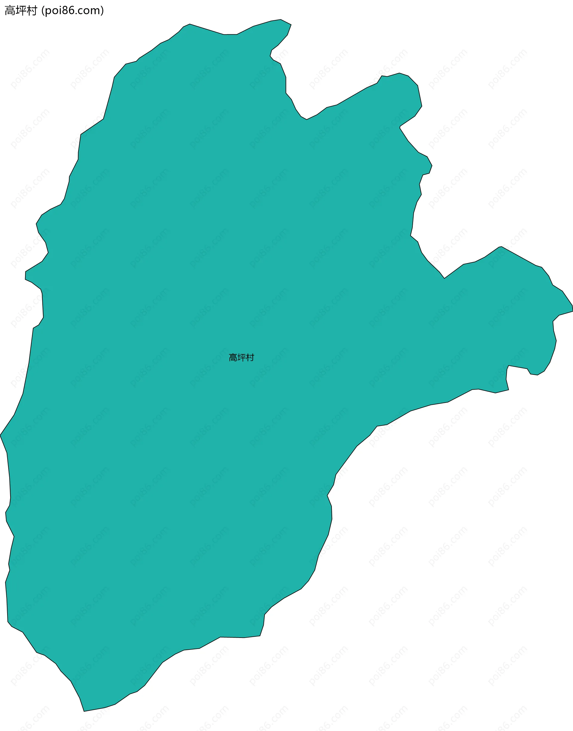 高坪村边界地图