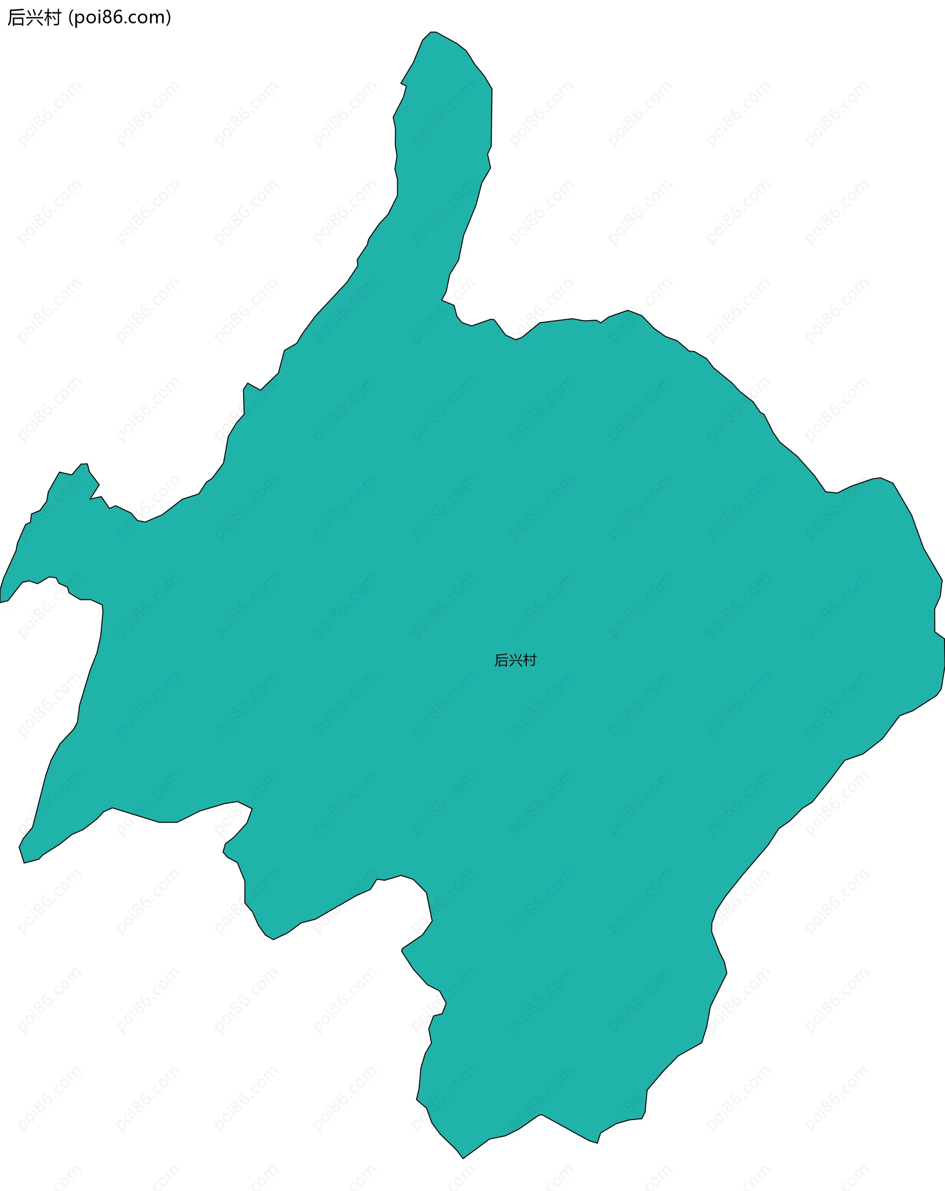 后兴村边界地图