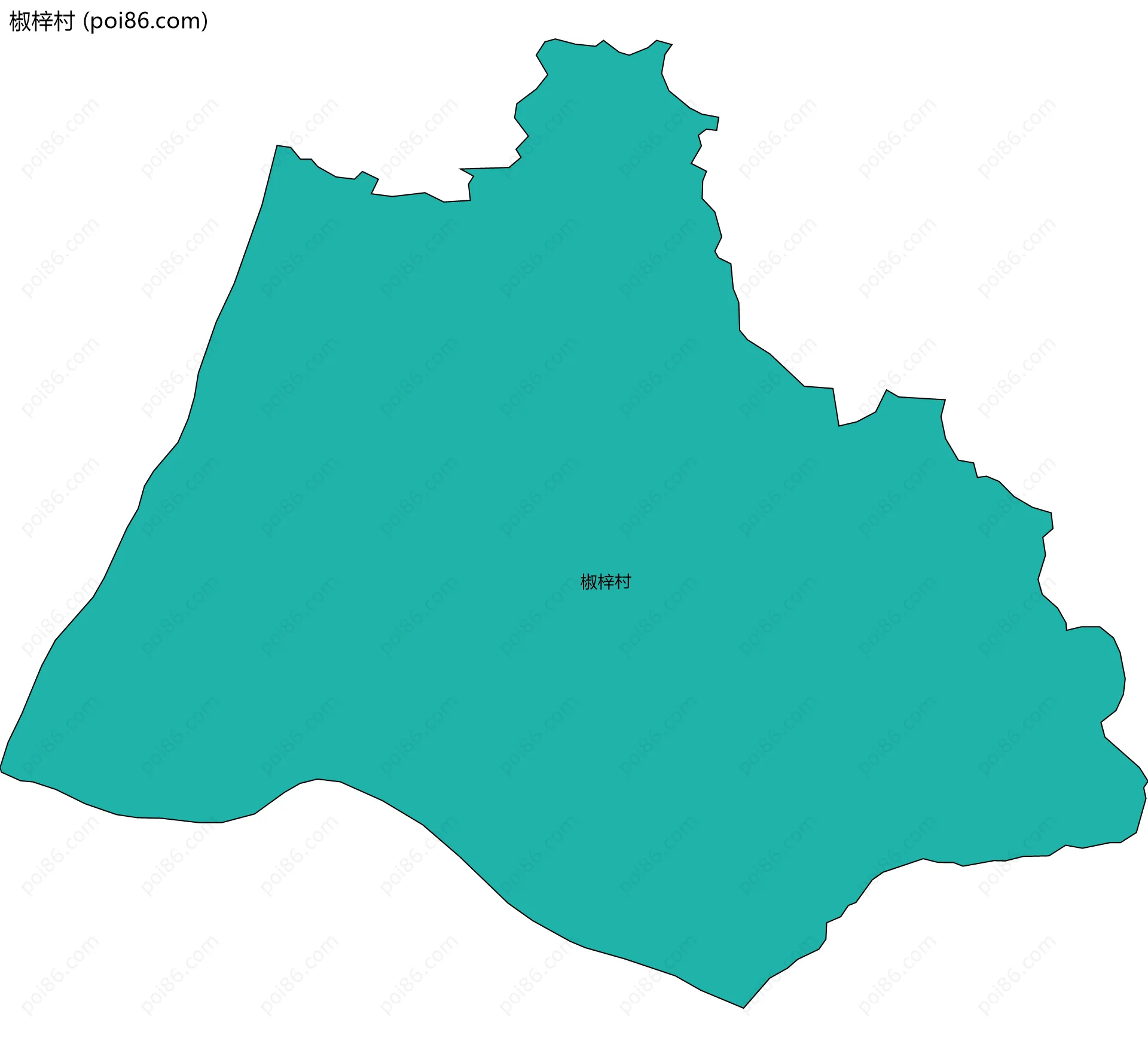 椒梓村边界地图