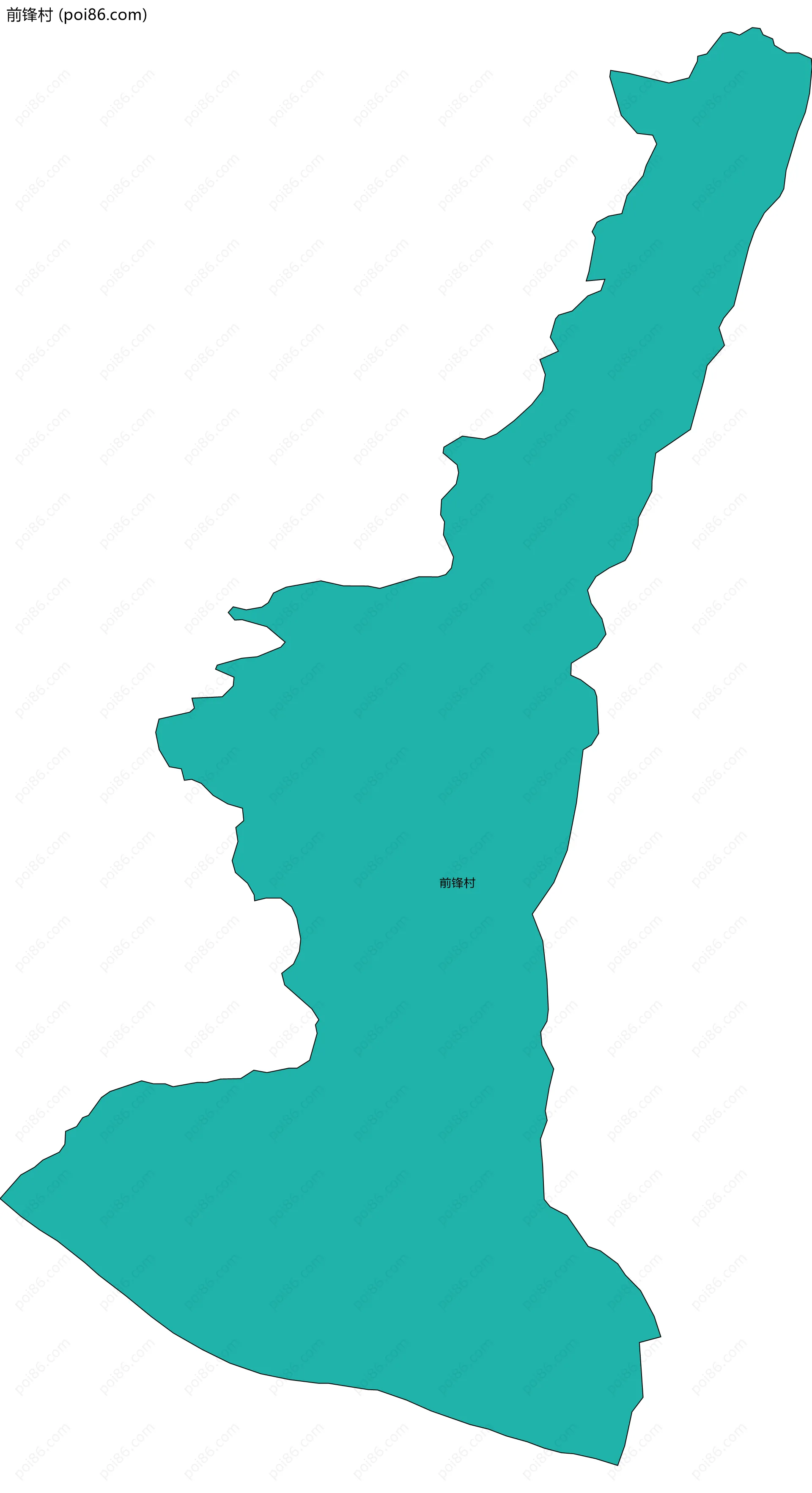 前锋村边界地图