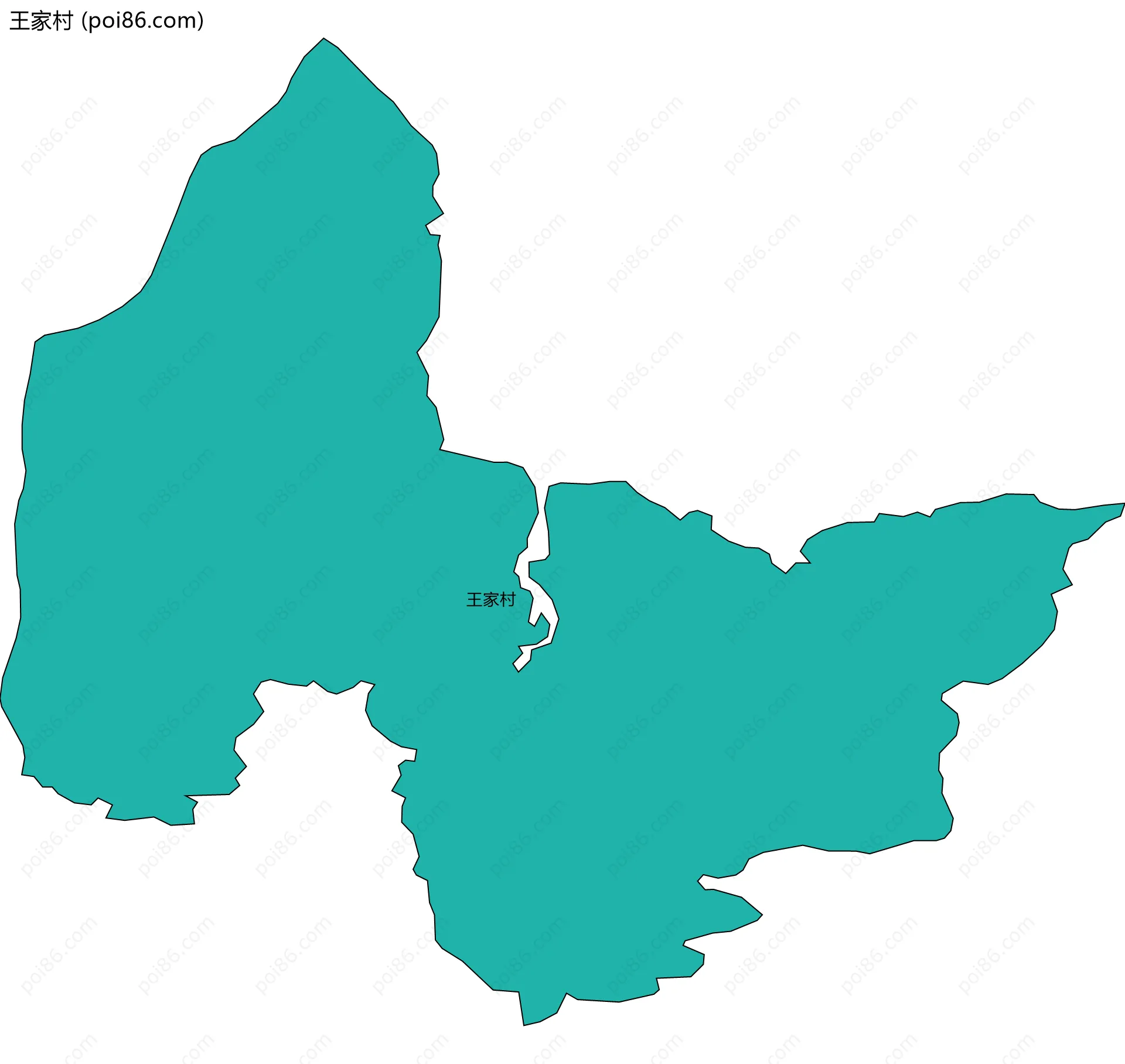 王家村边界地图