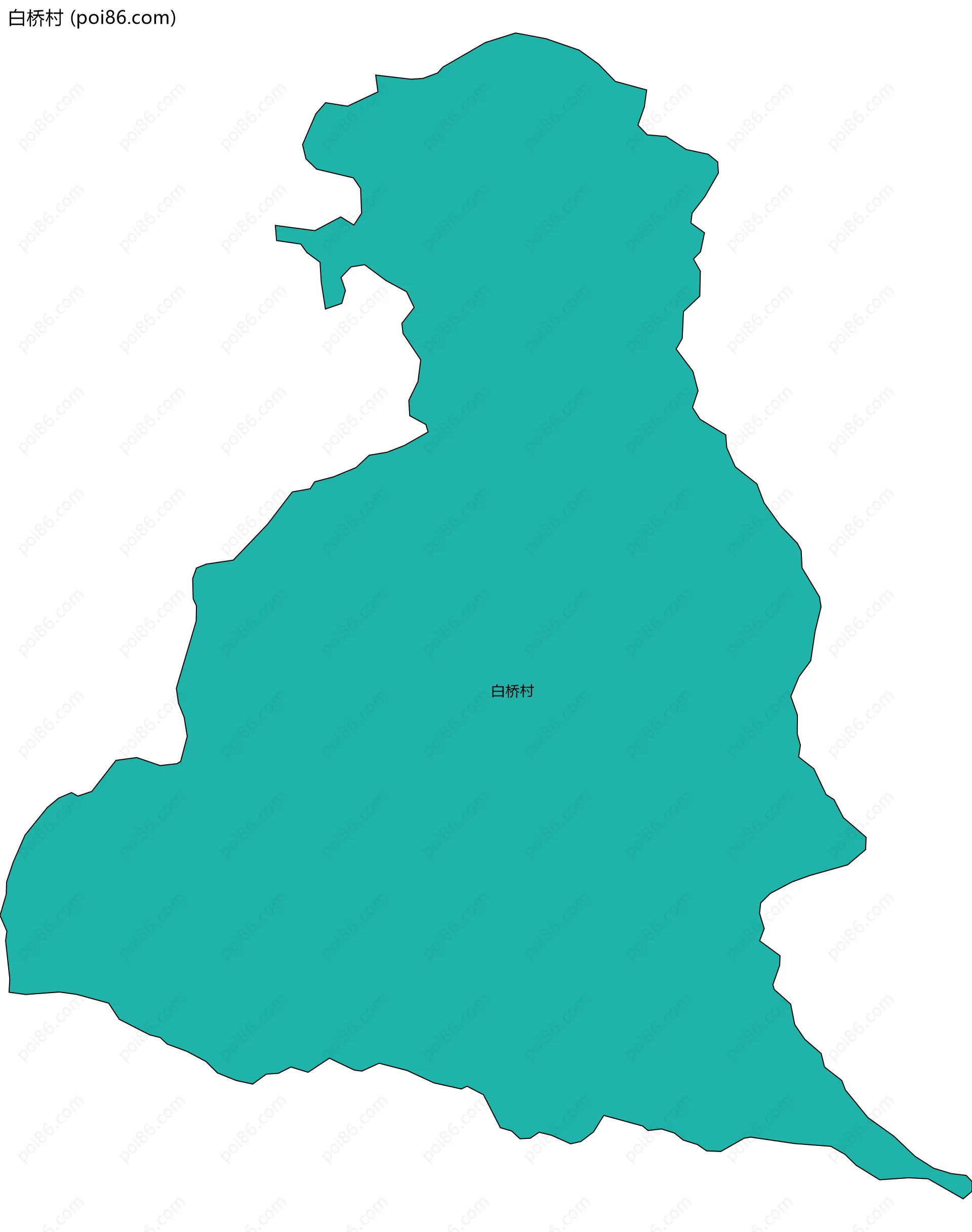白桥村边界地图