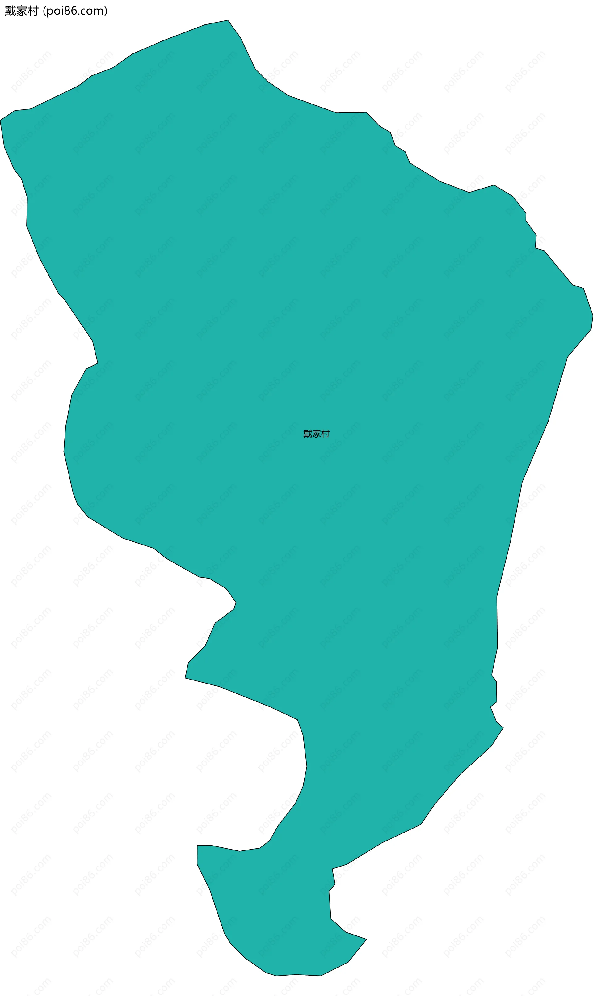 戴家村边界地图