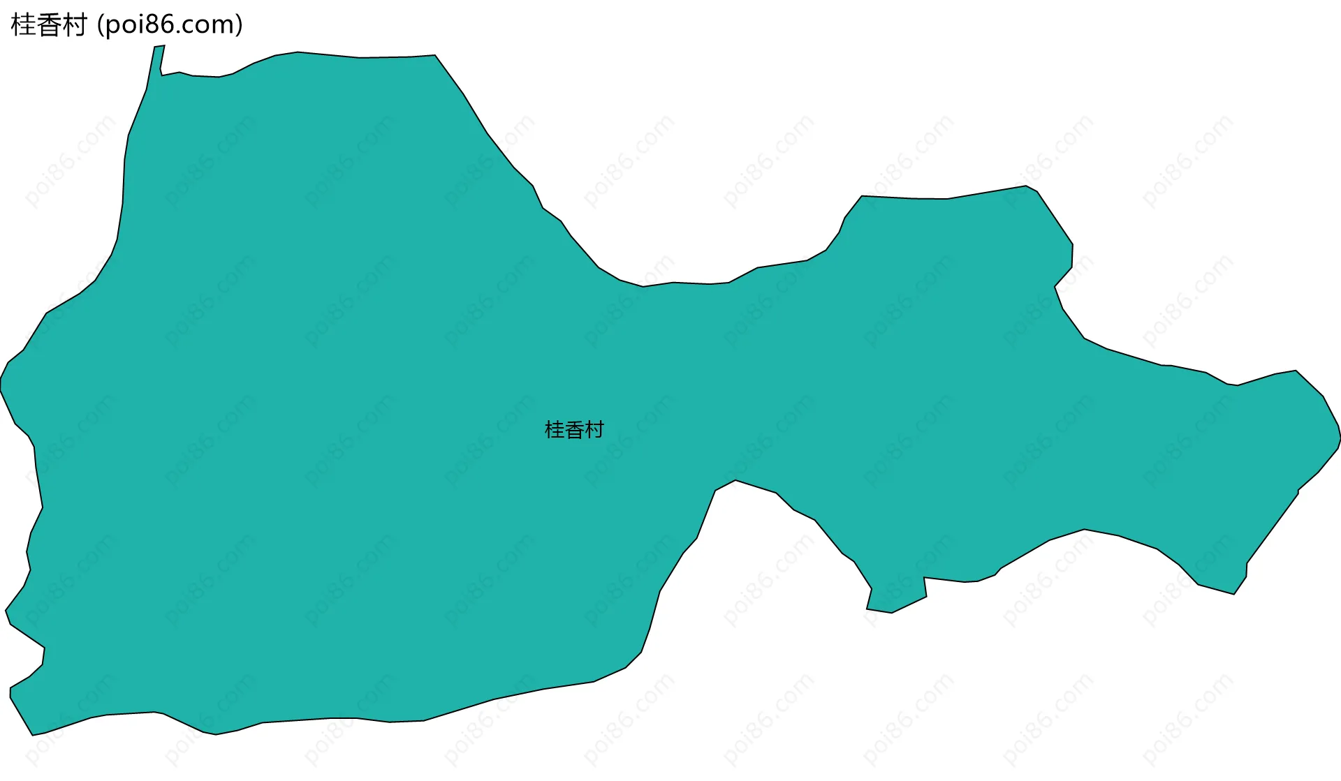 桂香村边界地图