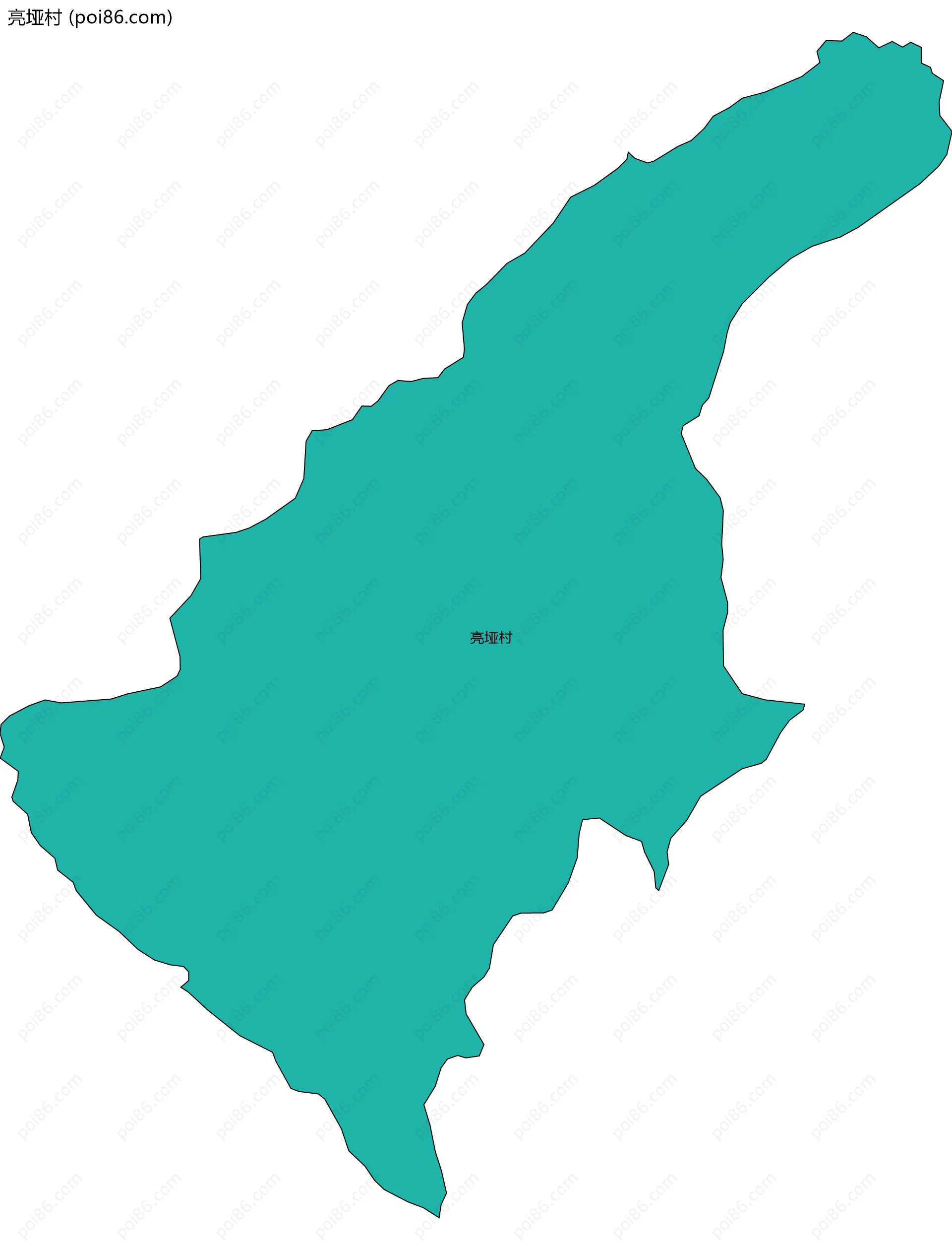 亮垭村边界地图
