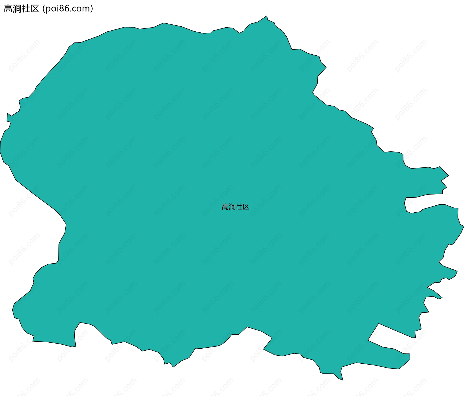 高涧社区边界地图