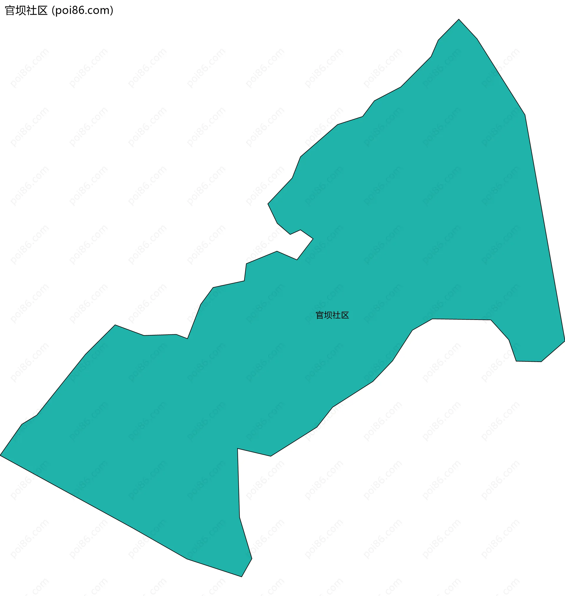 官坝社区边界地图