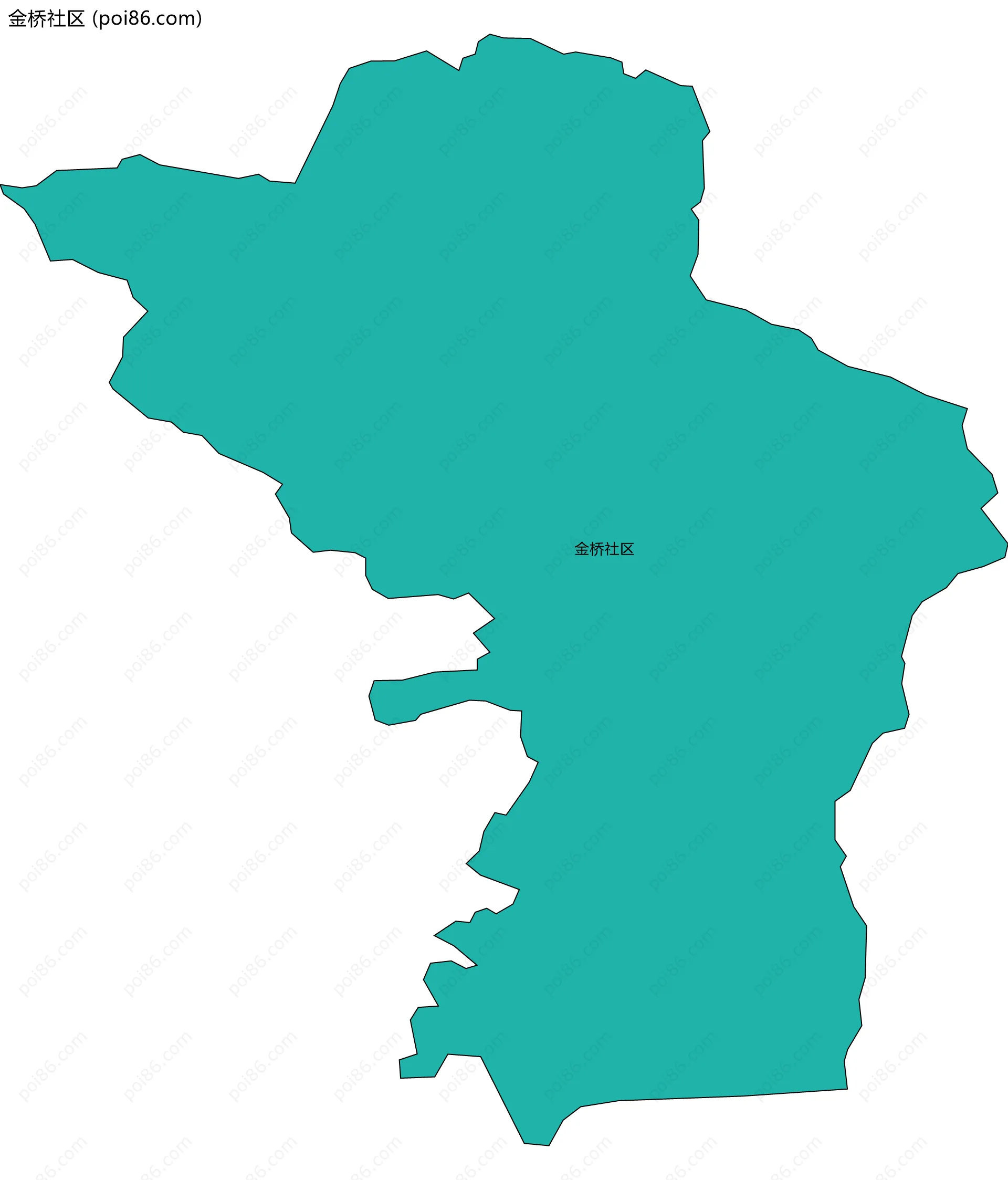 金桥社区边界地图