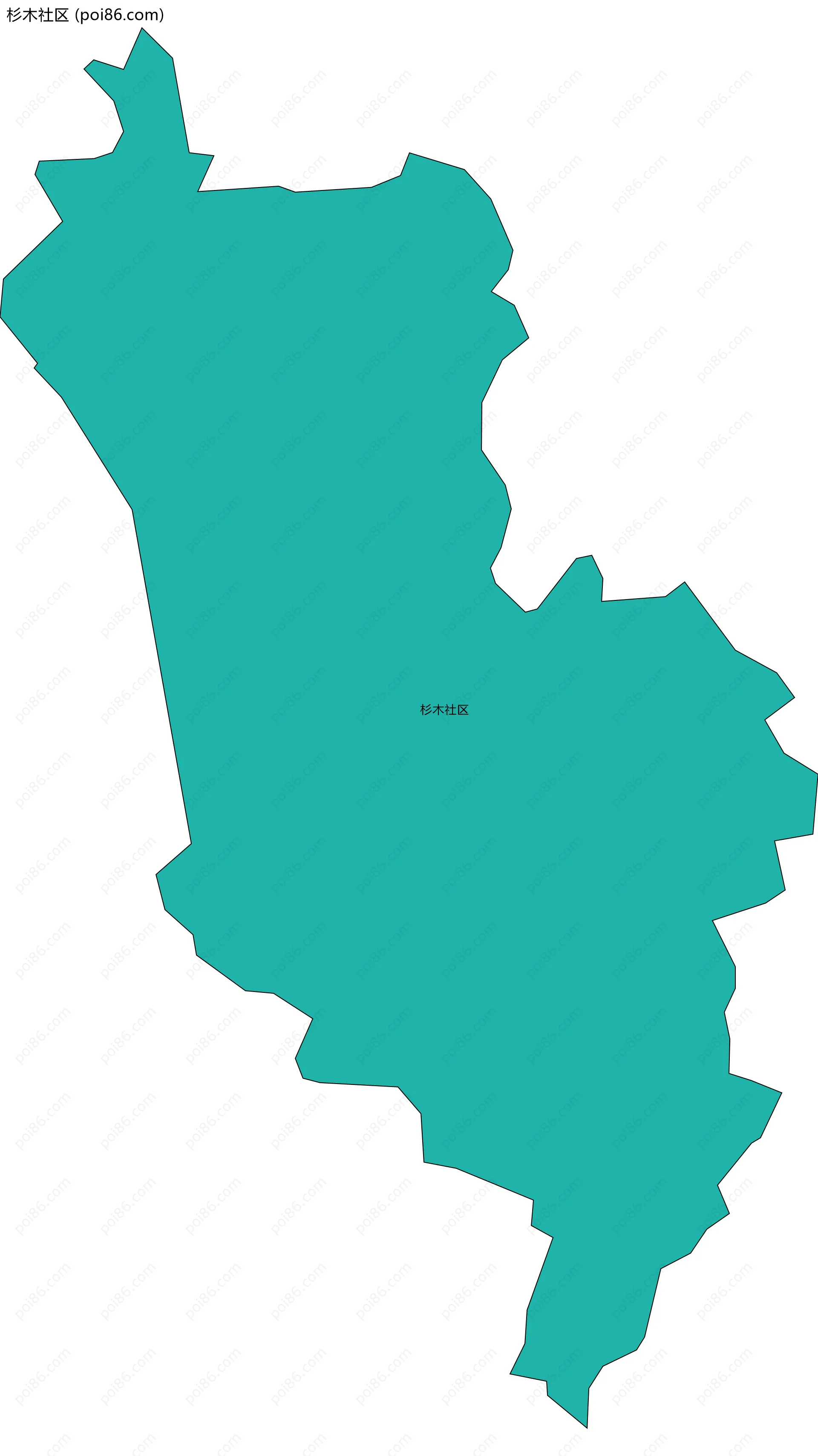 杉木社区边界地图