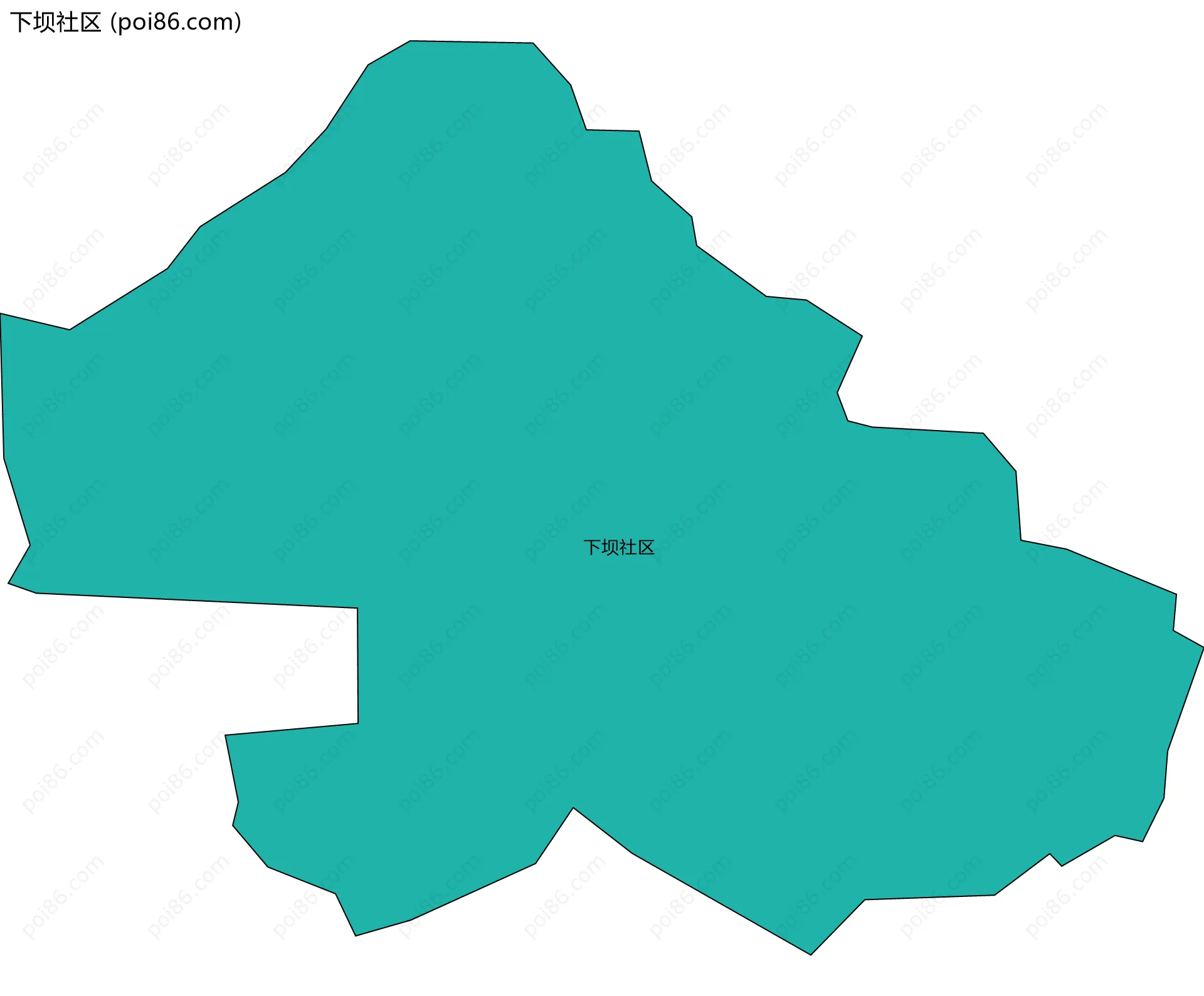下坝社区边界地图