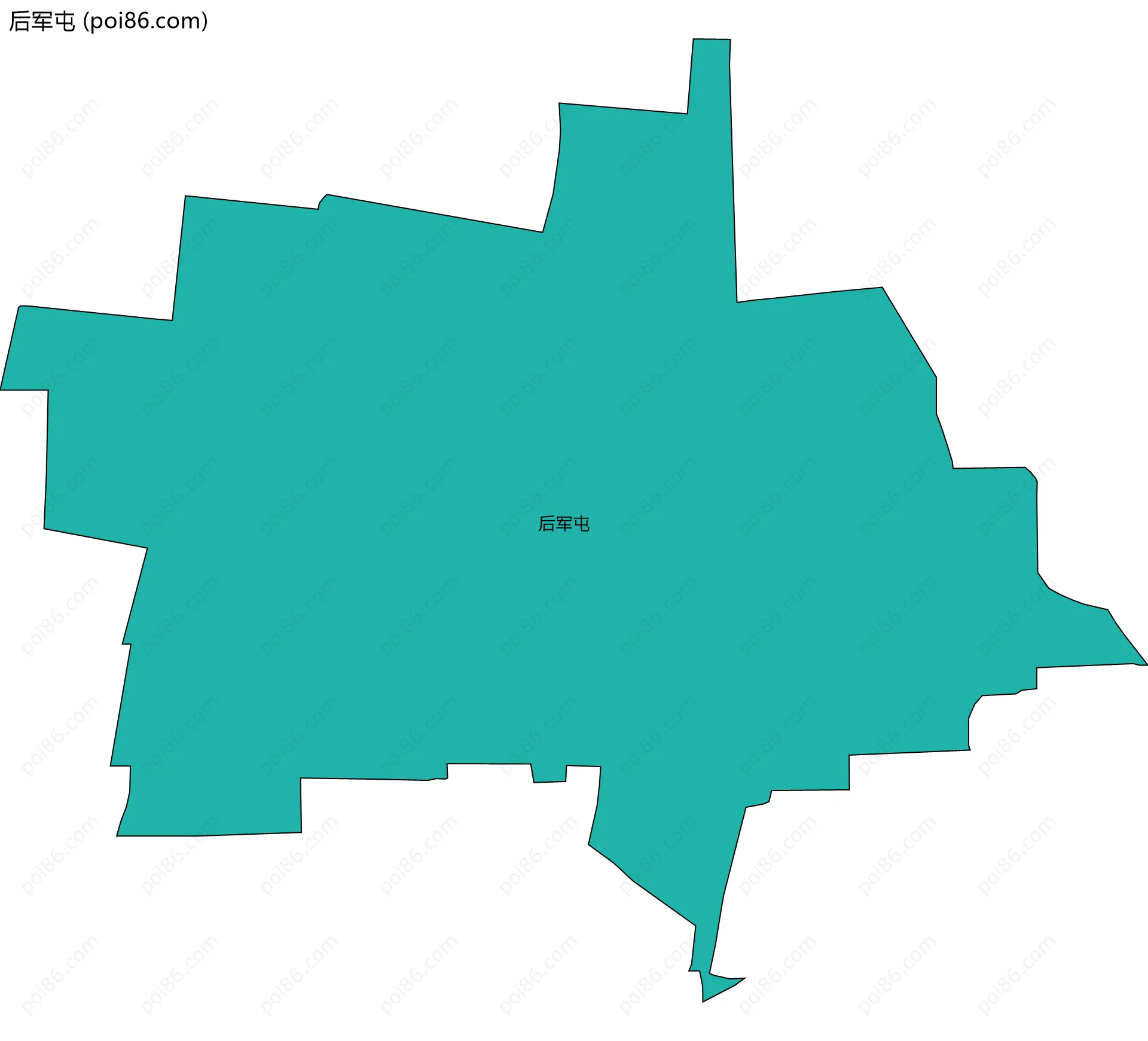 后军屯边界地图
