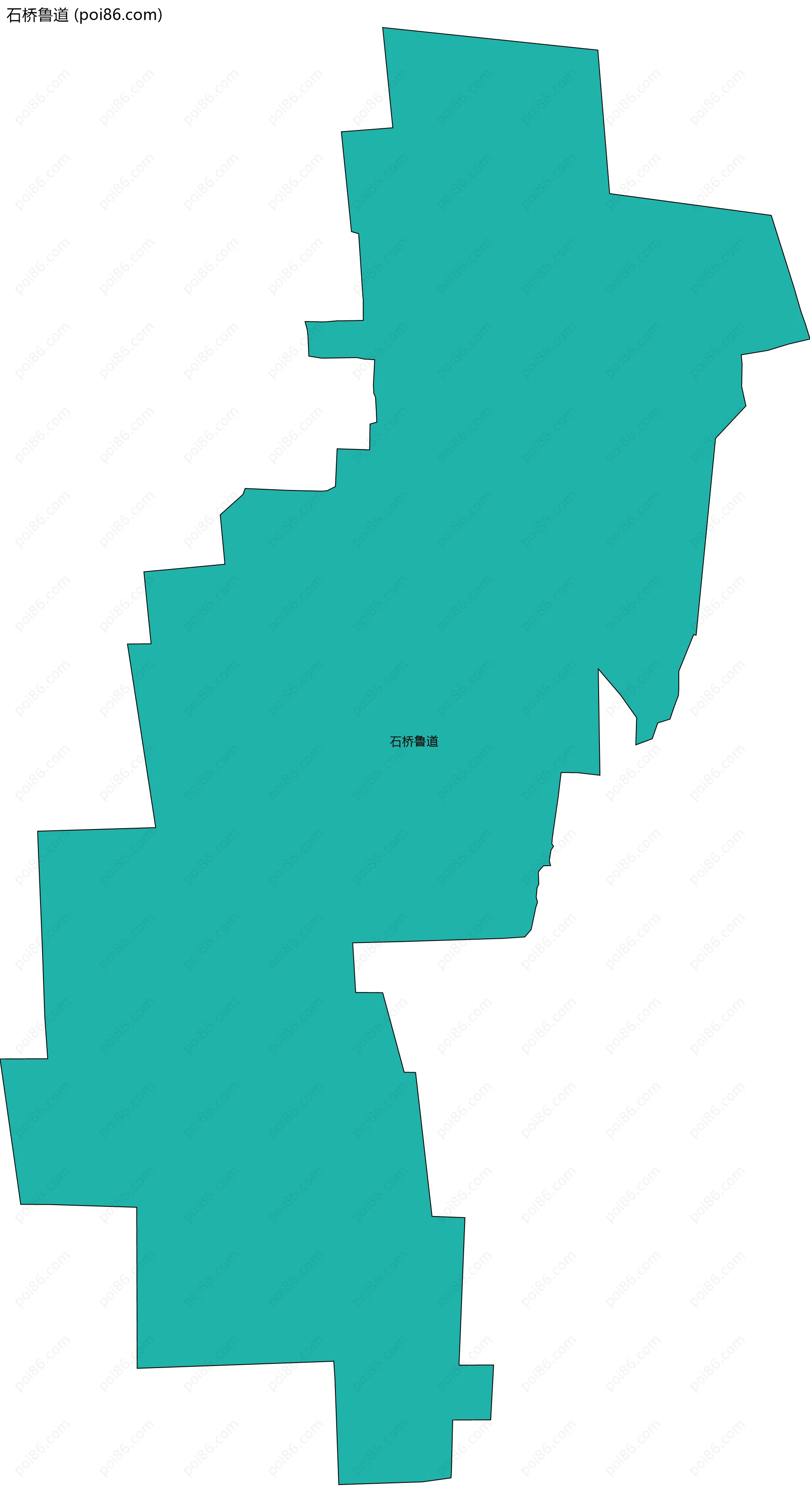 石桥鲁道边界地图