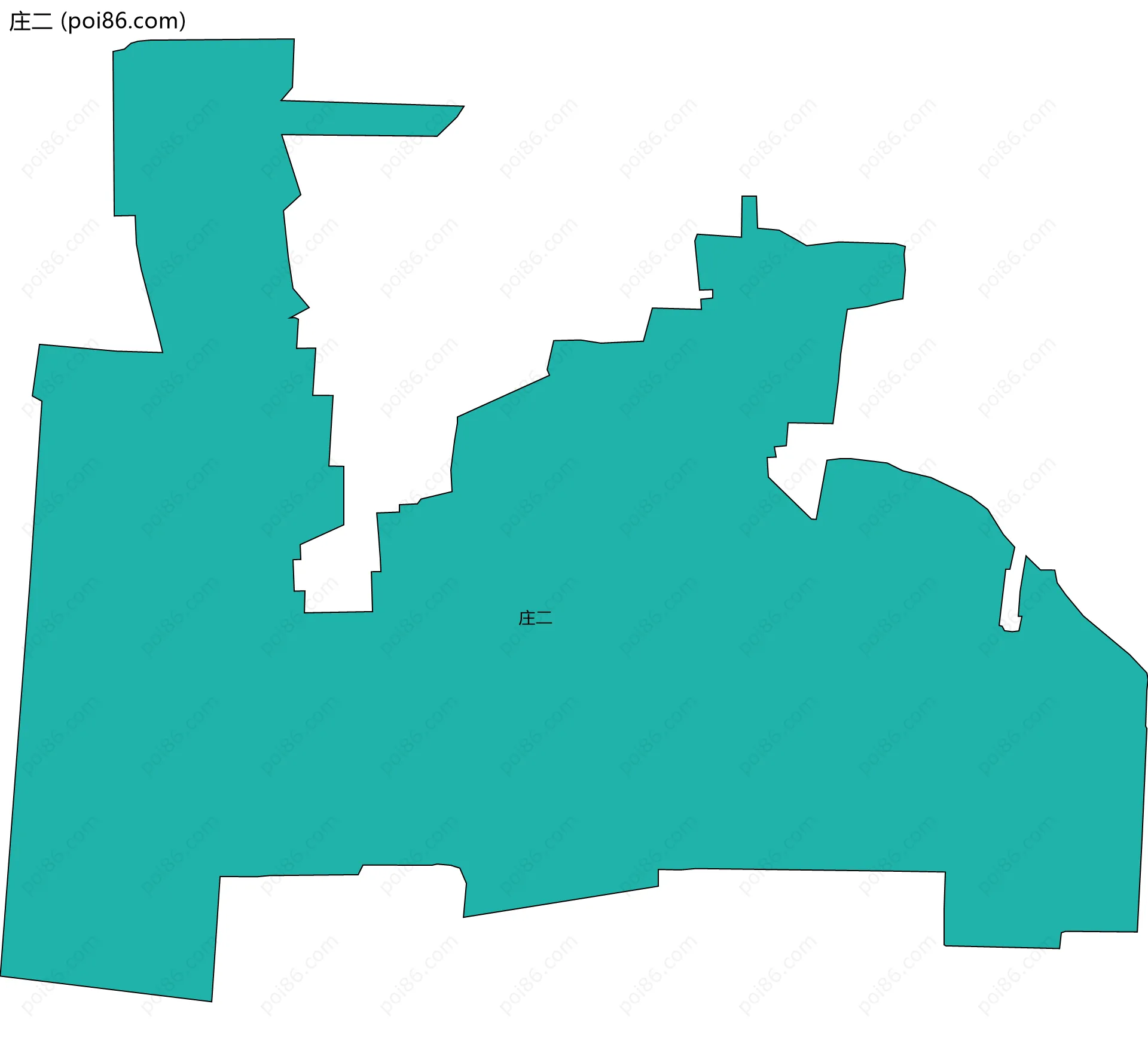 庄二边界地图