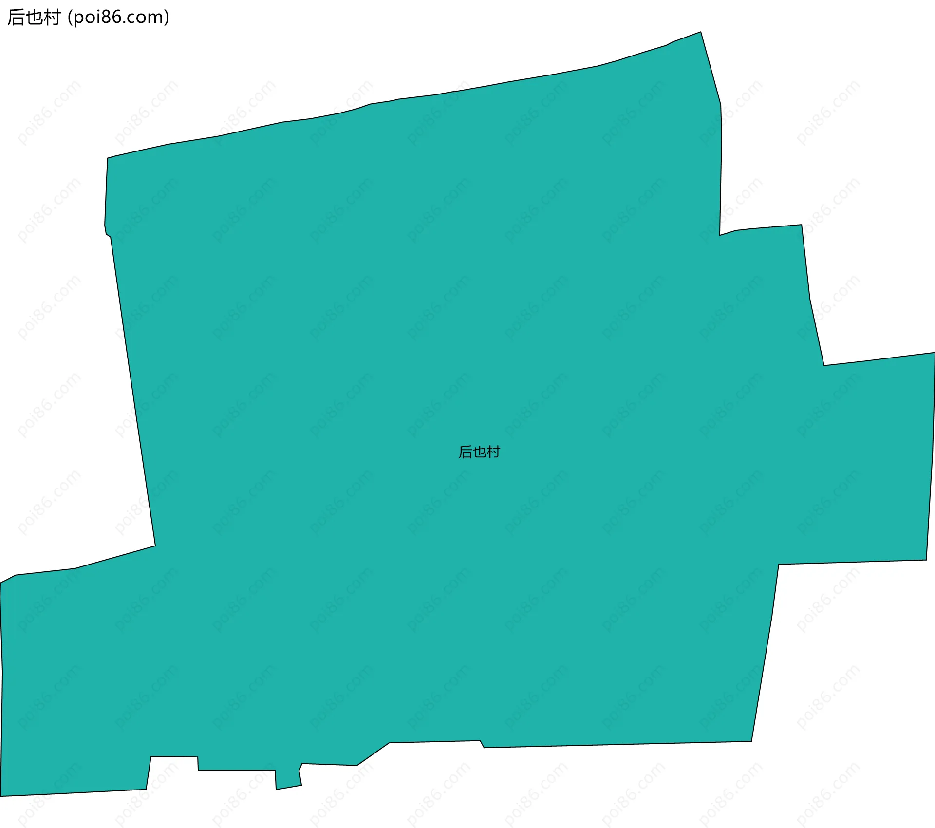 后也村边界地图