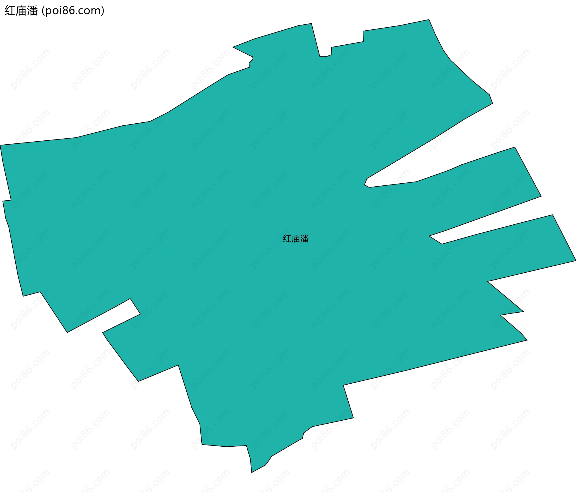 红庙潘边界地图