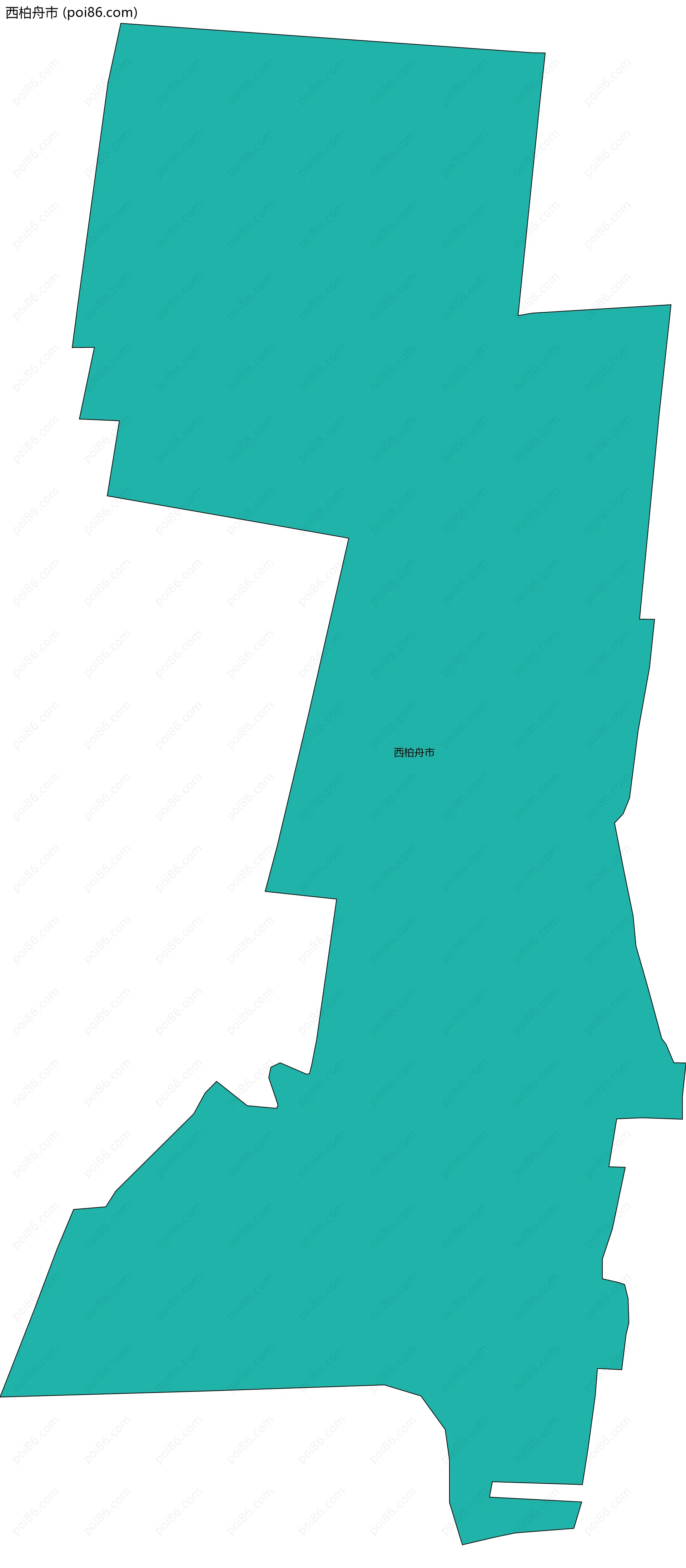 西柏舟市边界地图