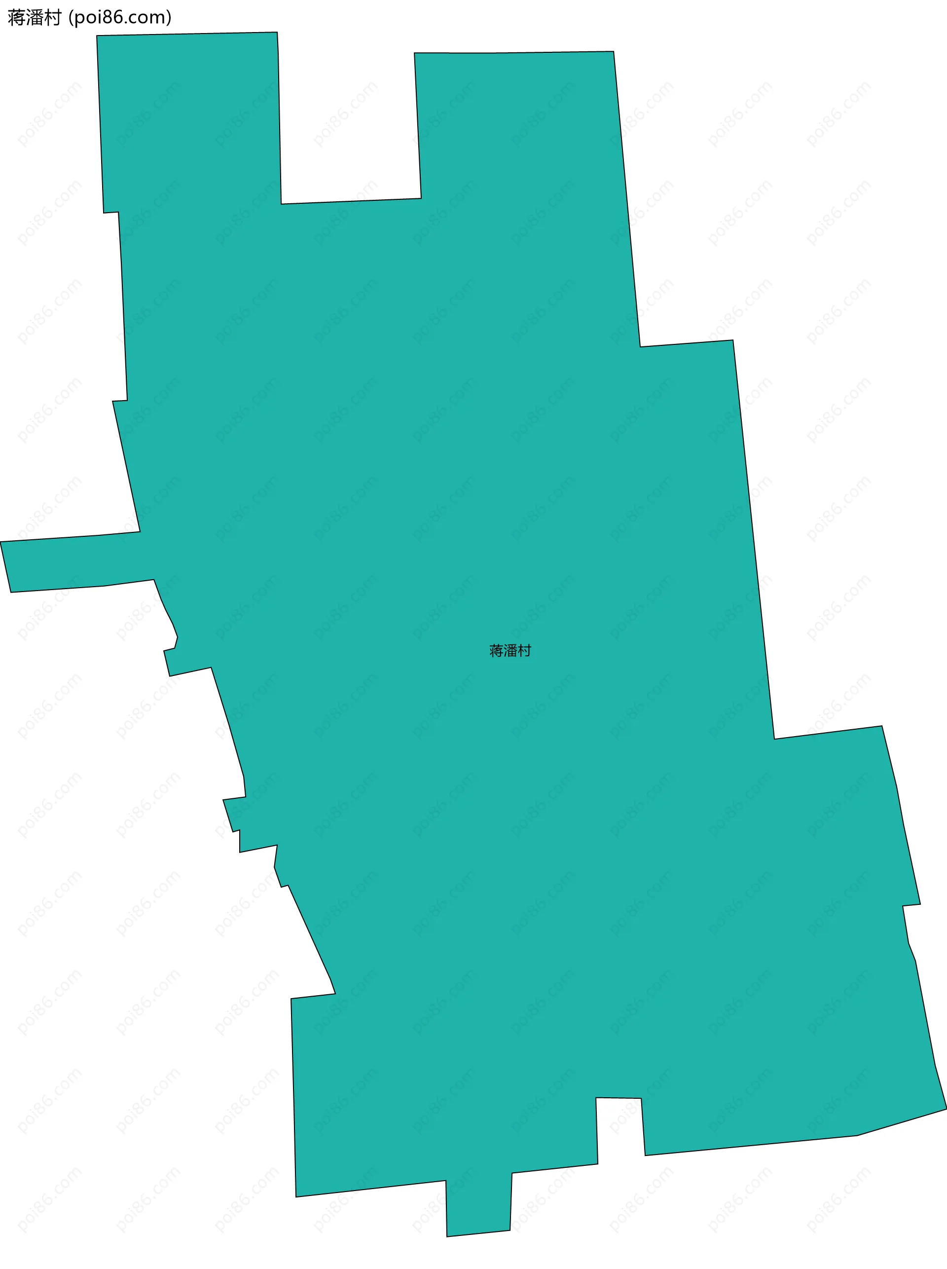 蒋潘村边界地图