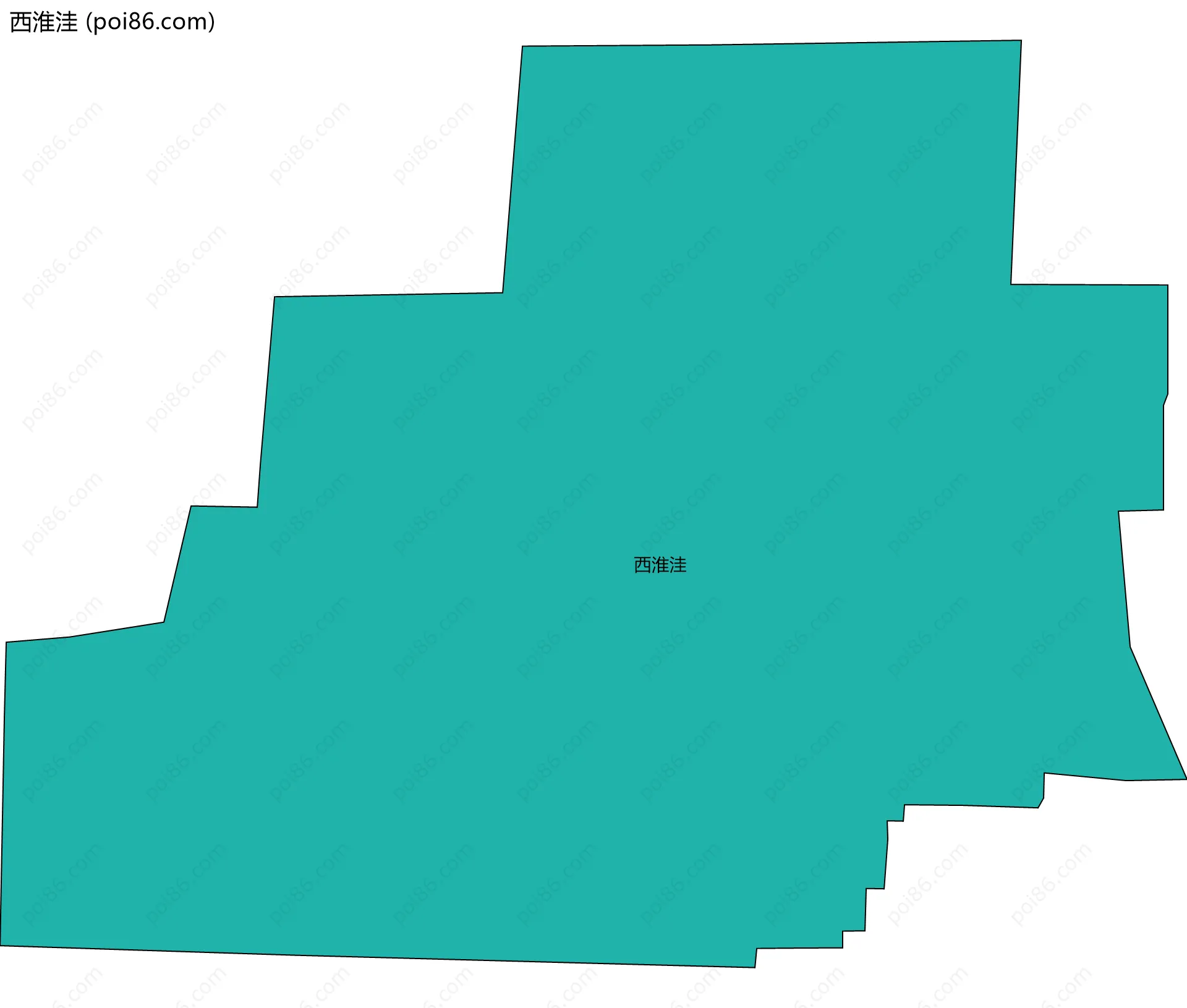 西淮洼边界地图