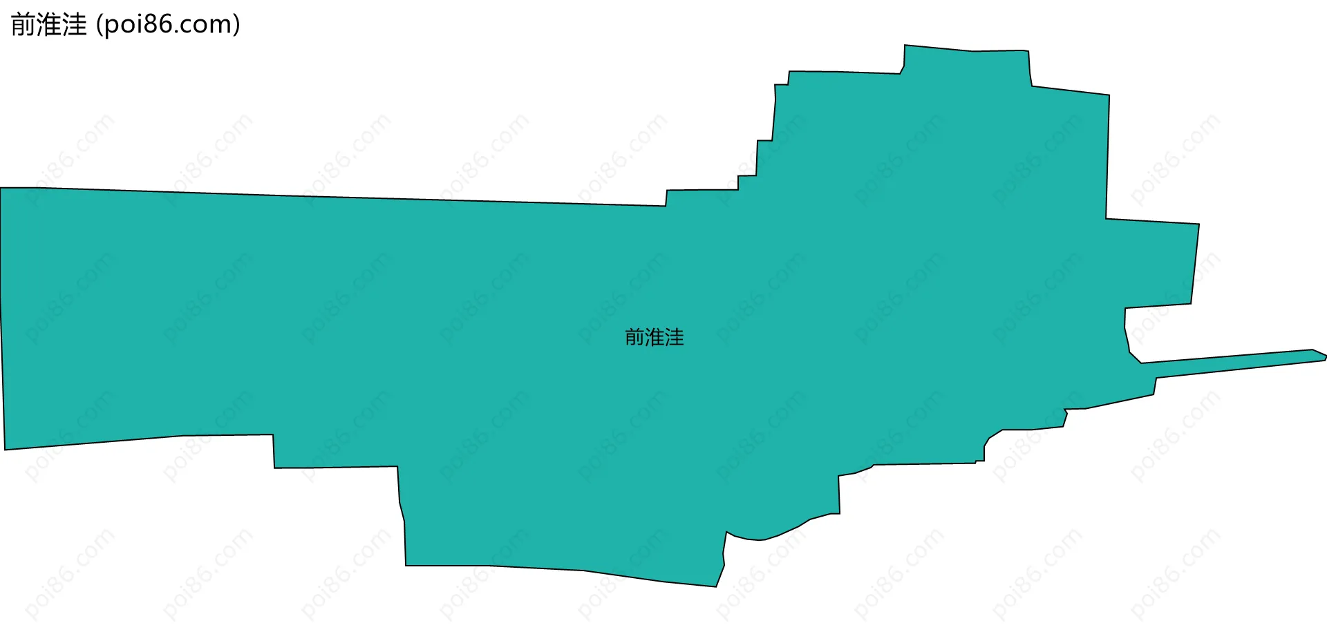 前淮洼边界地图