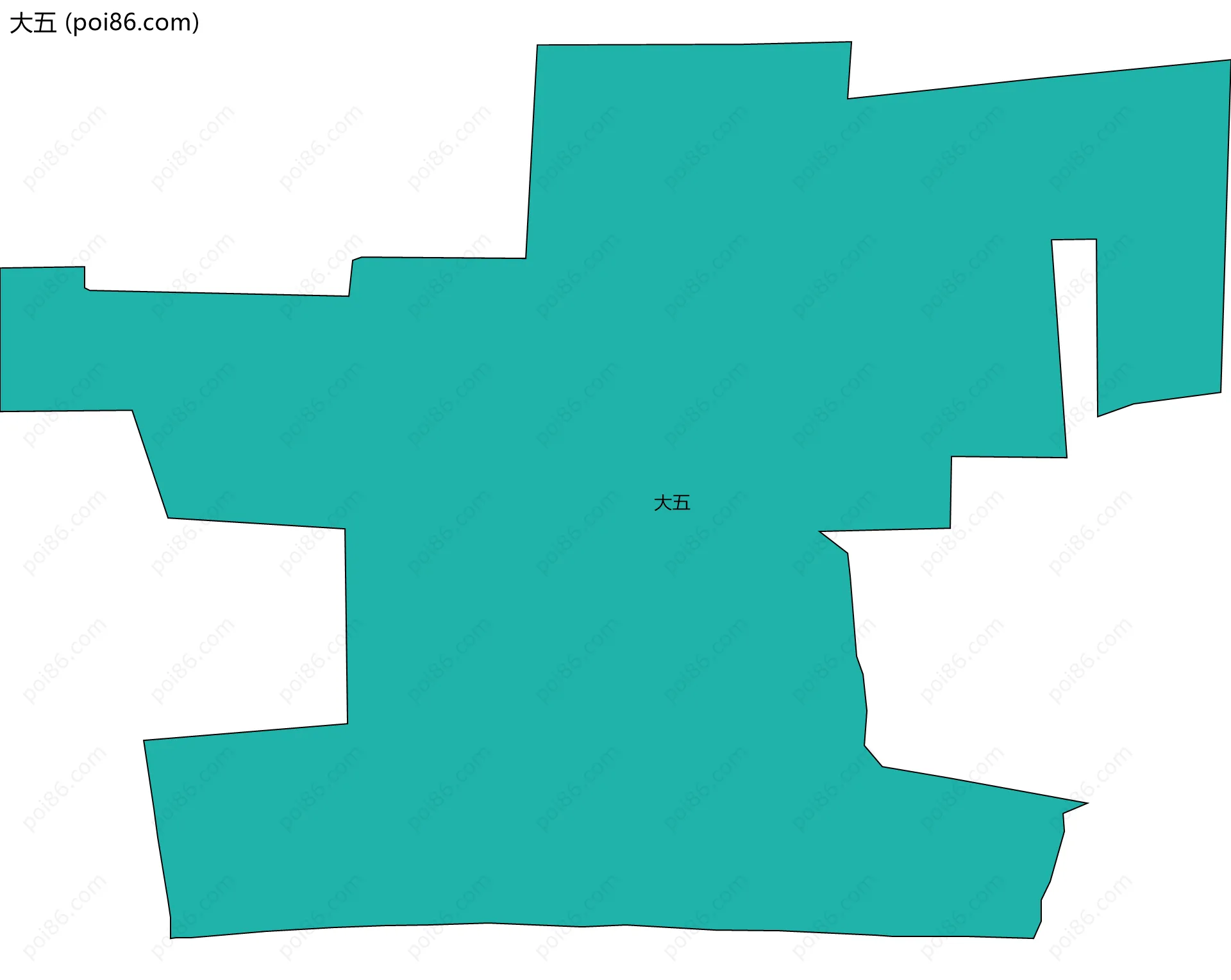 大五边界地图