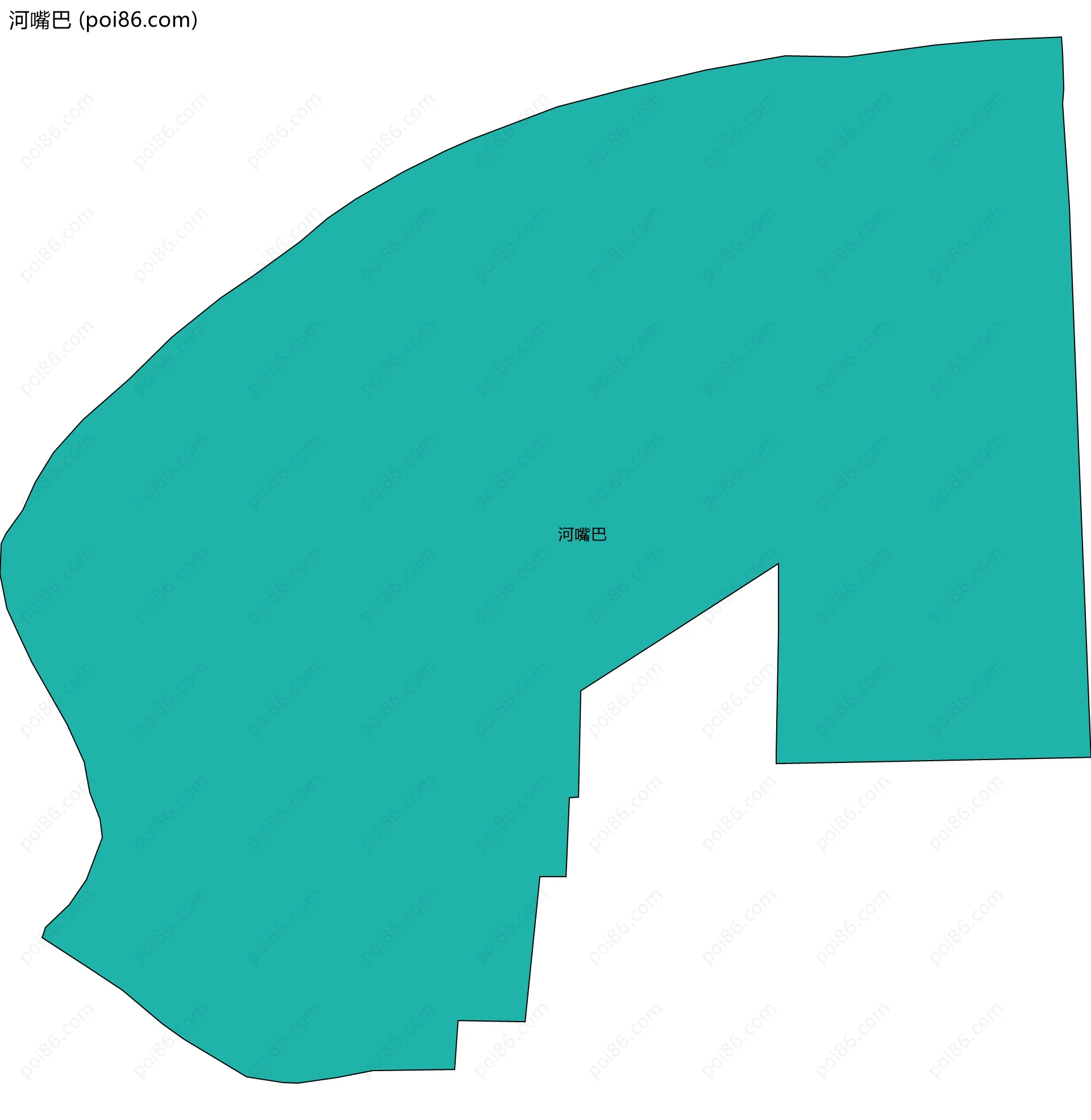 河嘴巴边界地图