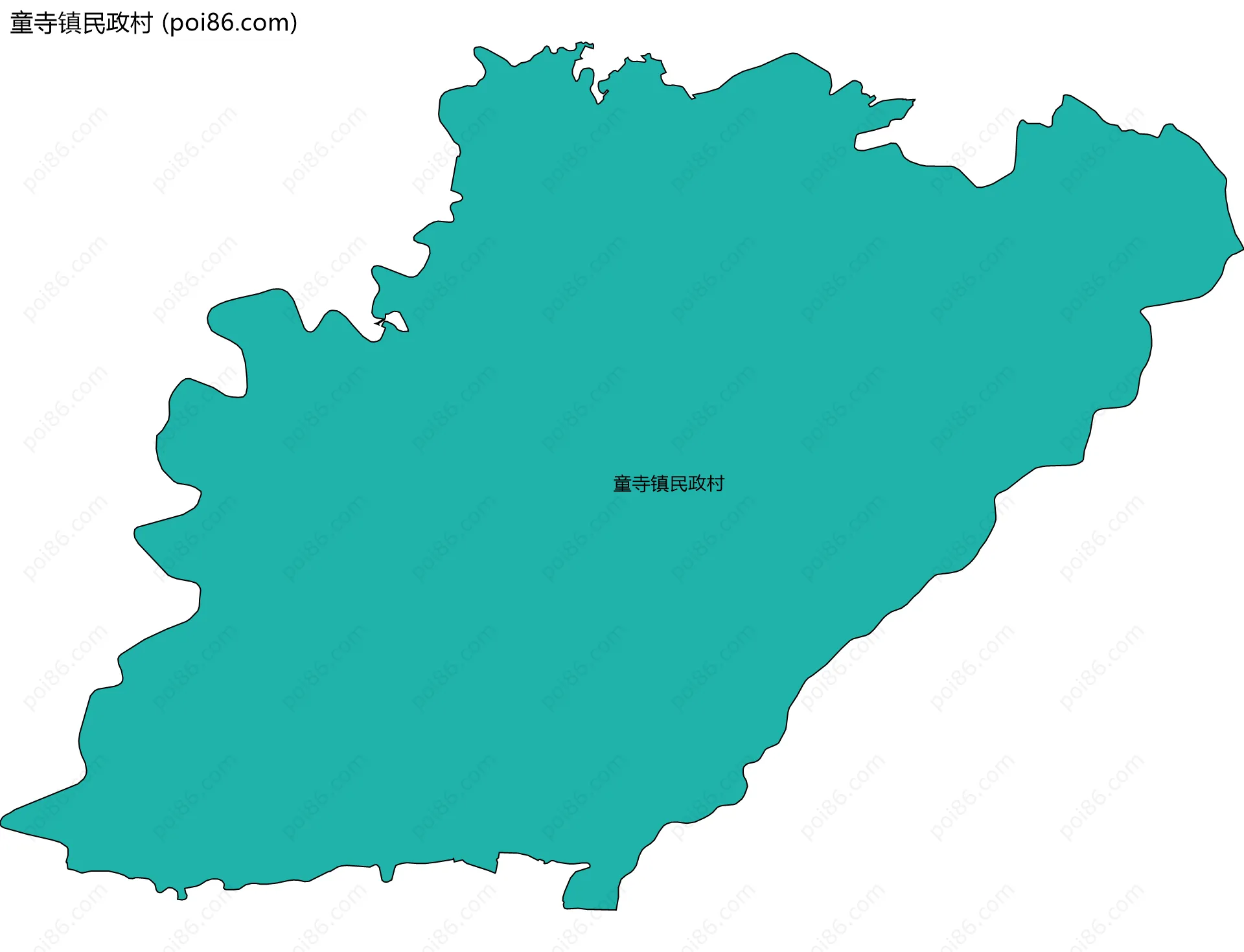 童寺镇民政村边界地图