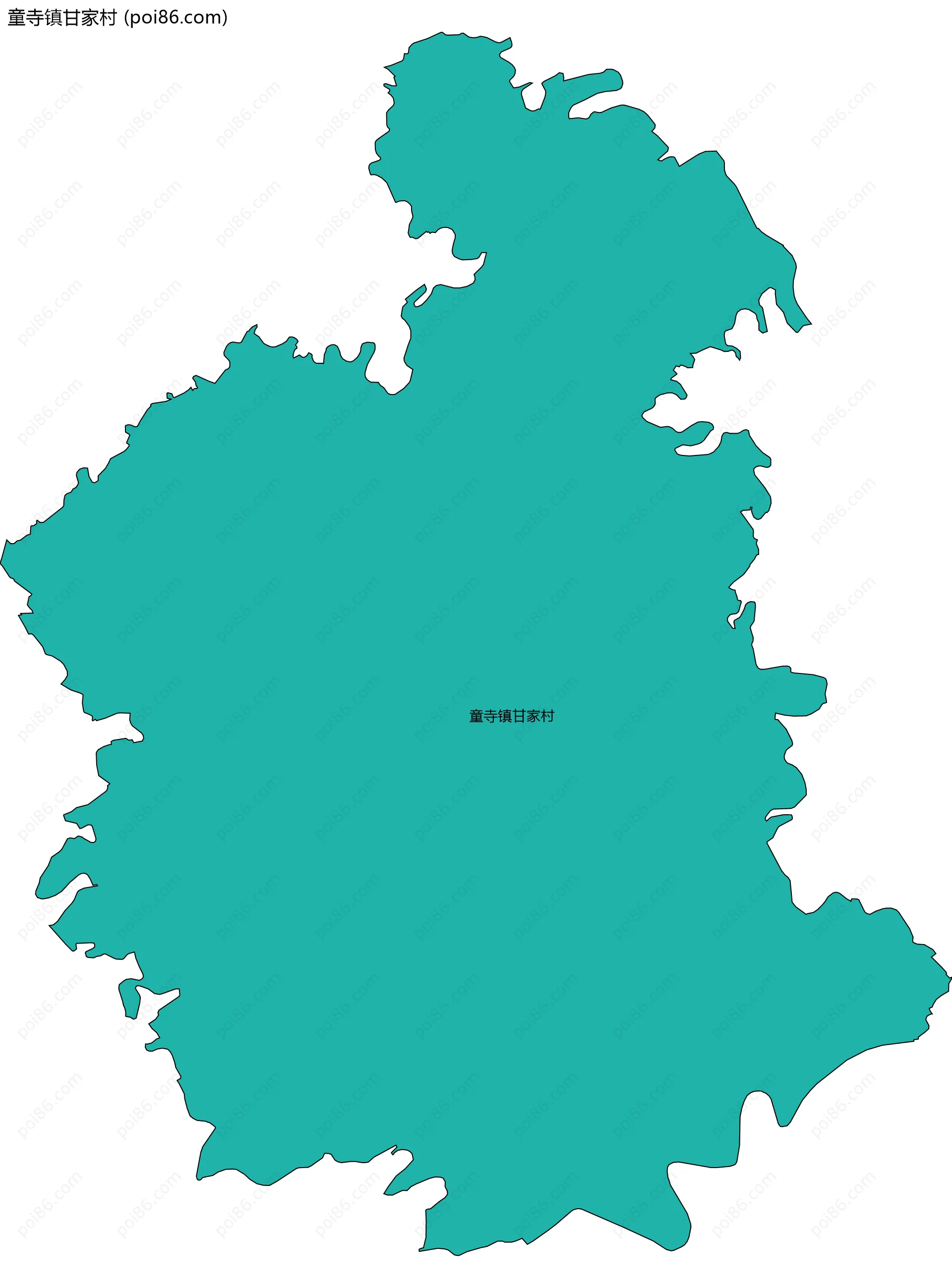 童寺镇甘家村边界地图
