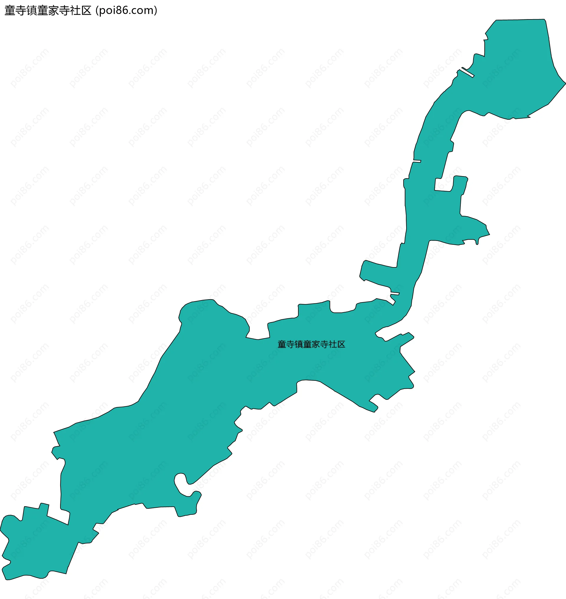 童寺镇童家寺社区边界地图