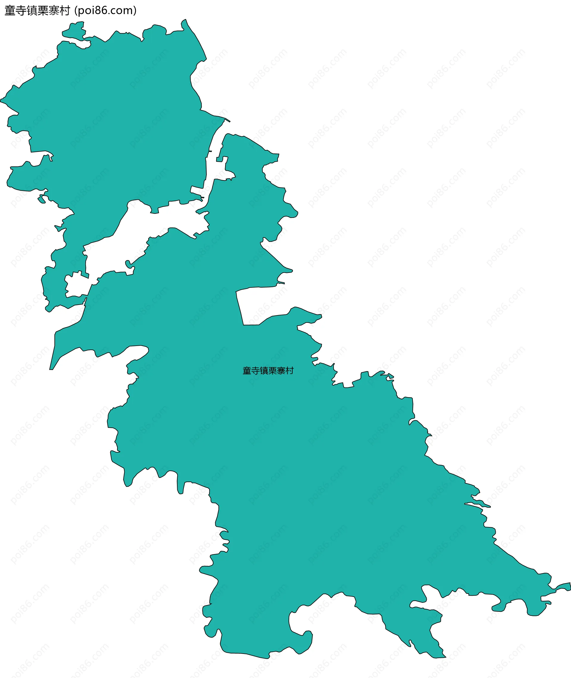 童寺镇栗寨村边界地图