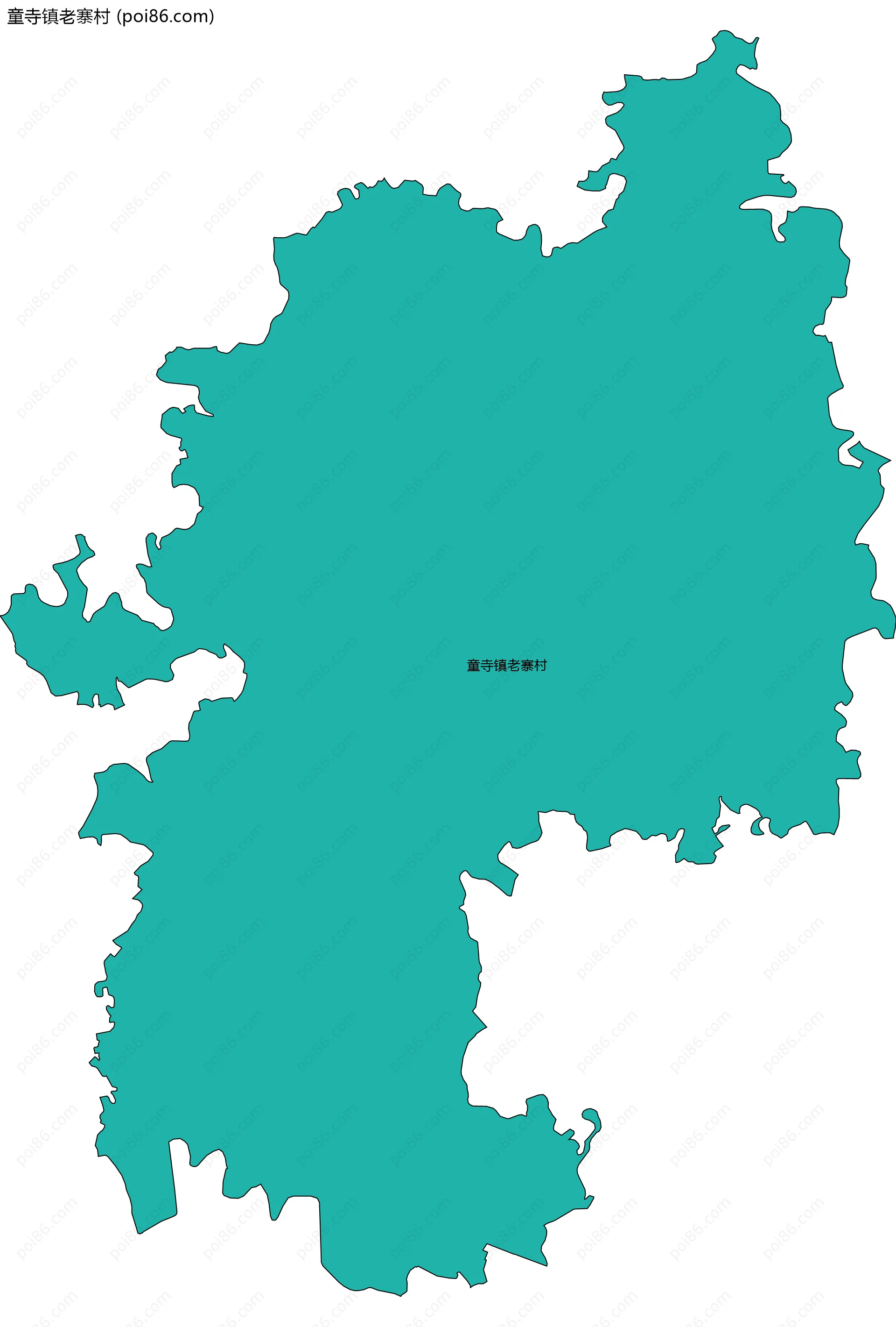 童寺镇老寨村边界地图