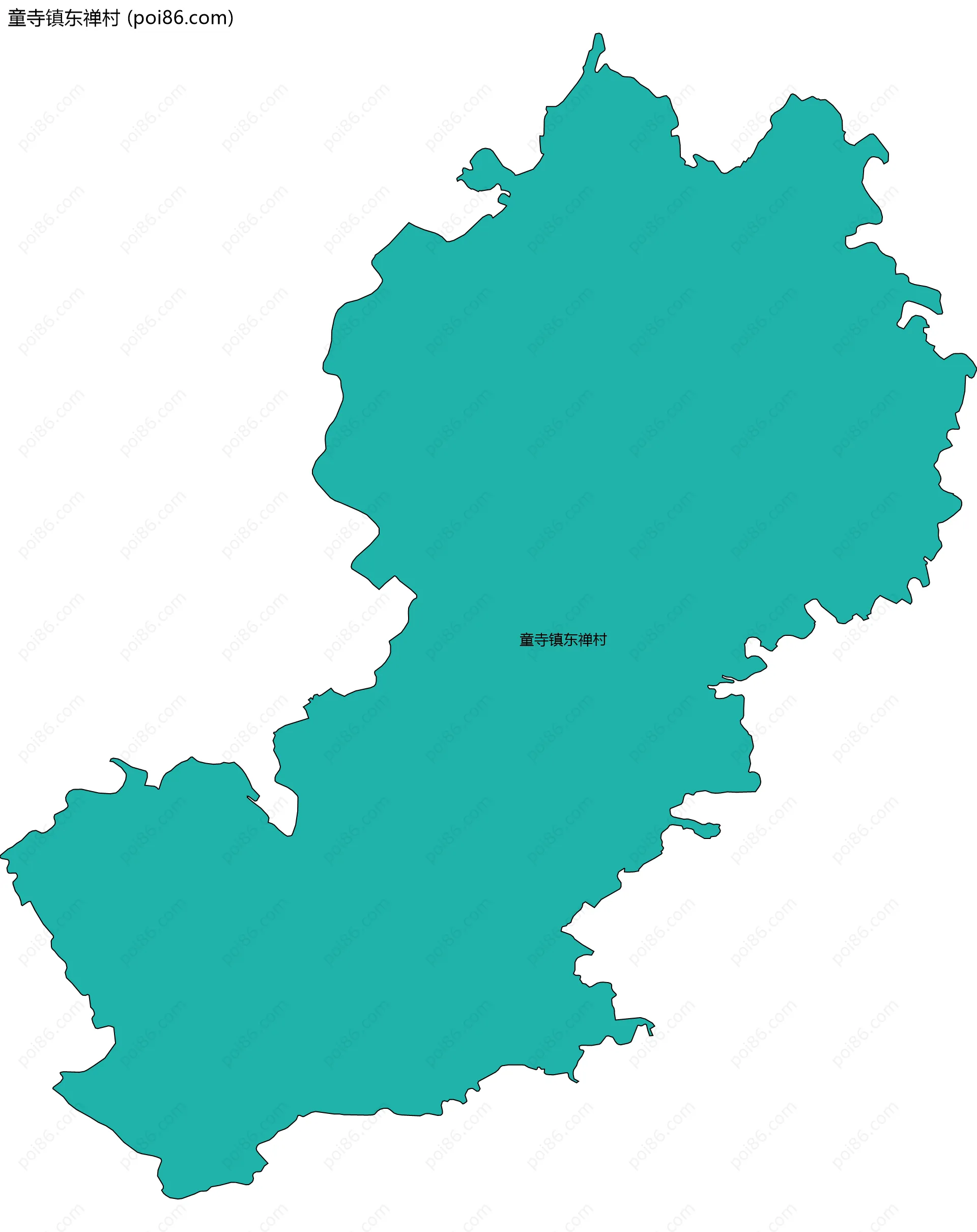 童寺镇东禅村边界地图