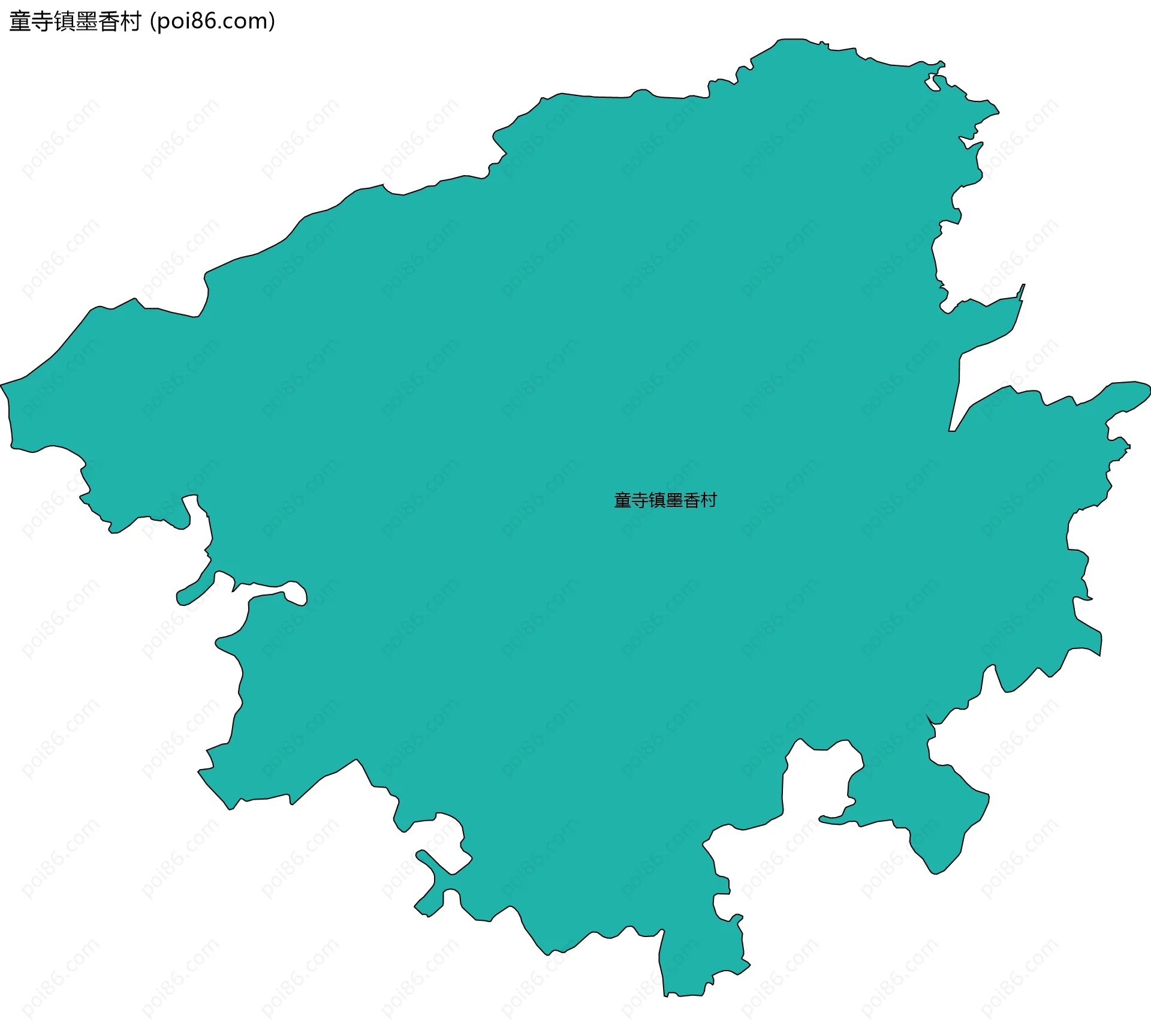 童寺镇墨香村边界地图